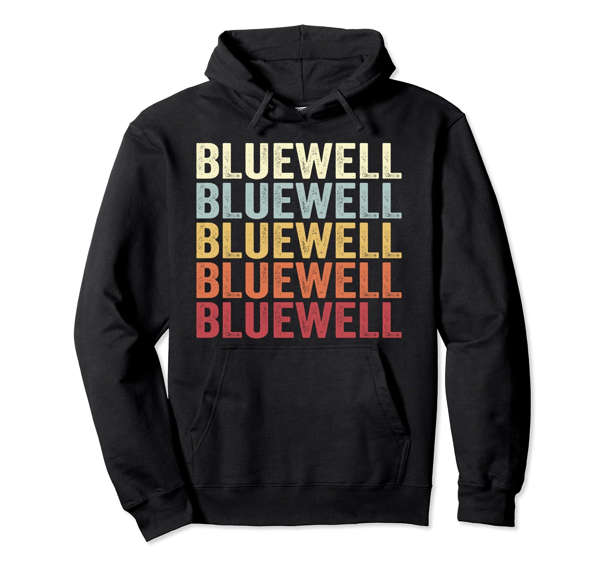 Bluewell West Virginia Bluewell Wv Text Hoodie - Graphic Print for Adults - T-Shirt, Sweatshirt, Hoodie
