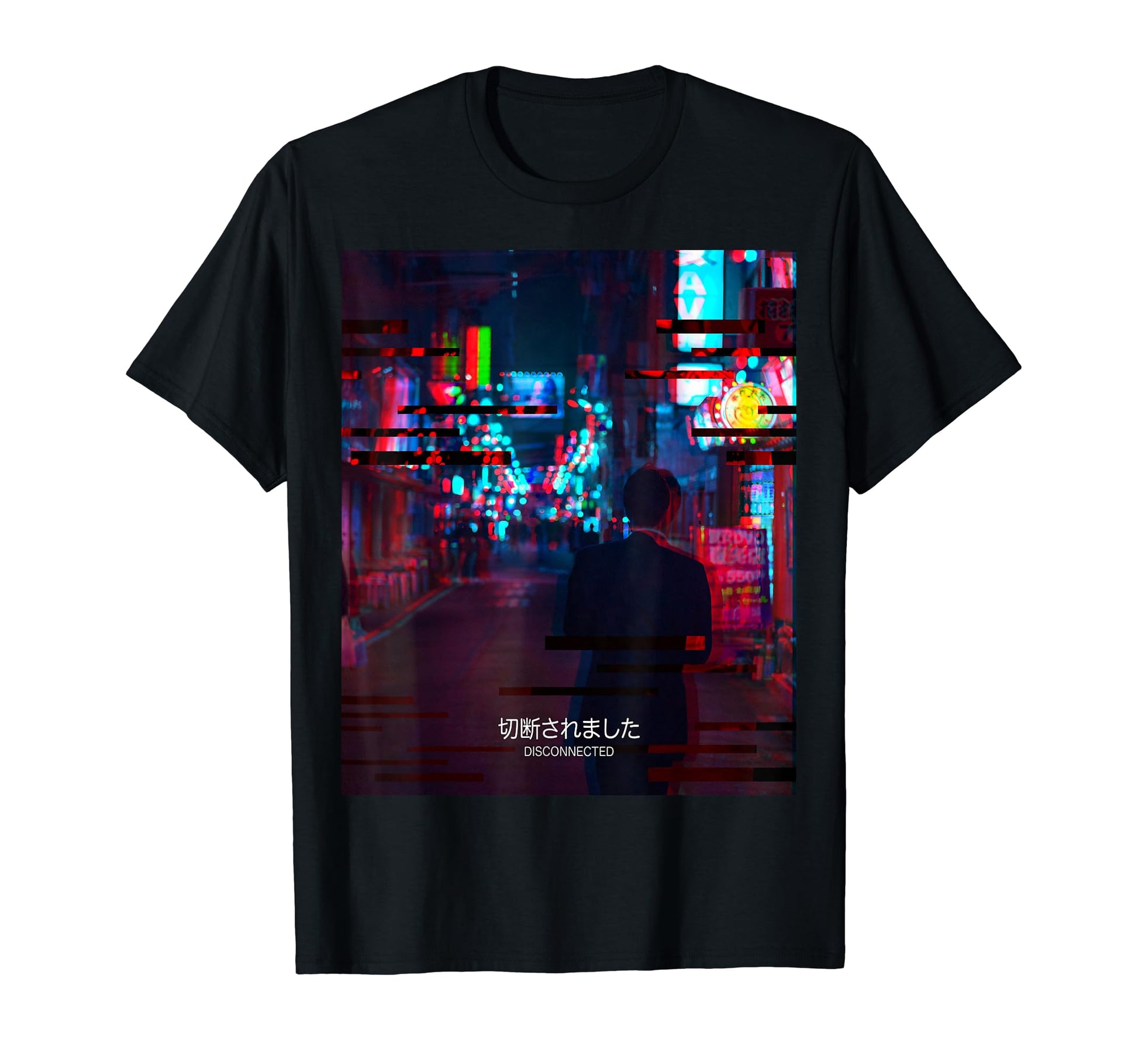 Disconnected Glitch Aesthetic Japan T-Shirt - Unique Graphic for Adults - T-Shirt, Sweatshirt, Hoodie