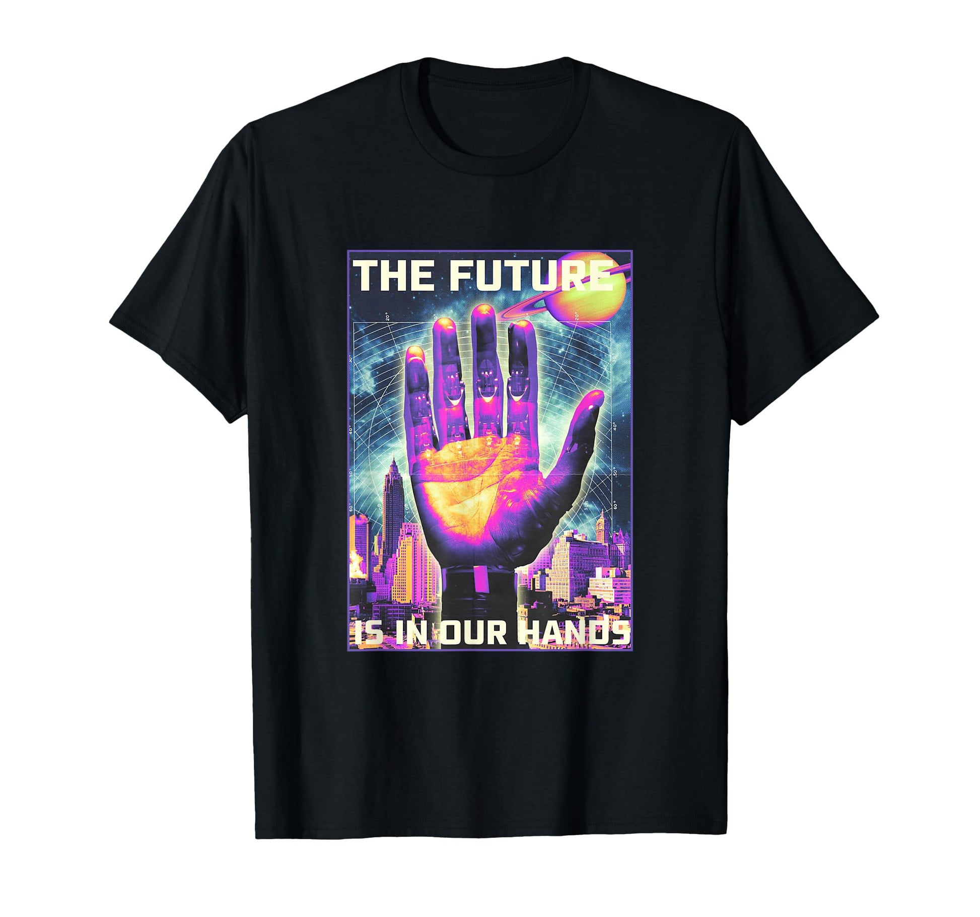 Future Is Our Hands Vaporwave Aesthetic T-Shirt - Trendy Graphic Unisex - T-Shirt, Sweatshirt, Hoodie