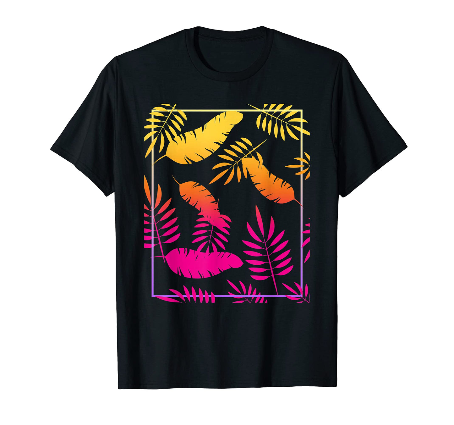 Tropical Summer 1990S Palm Leaves 80S T-Shirt - Graphic Print Unisex - T-Shirt, Sweatshirt, Hoodie