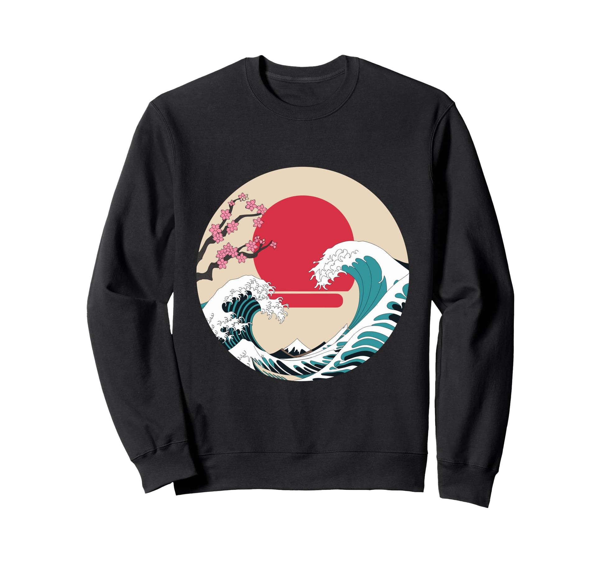Big Wave Vaporwave Aesthetic 80S Sweatshirt - Novelty Apparel Men Women - T-Shirt, Sweatshirt, Hoodie