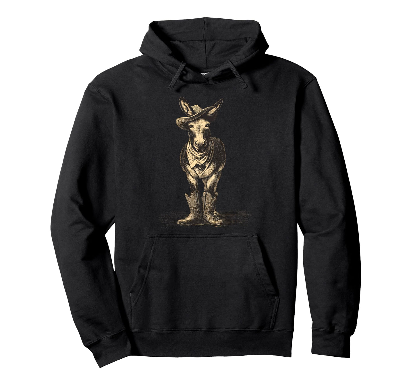Donkey Cowboy Rodeo Cowgirl Western Hoodie - Aesthetic Graphic Unisex - T-Shirt, Sweatshirt, Hoodie