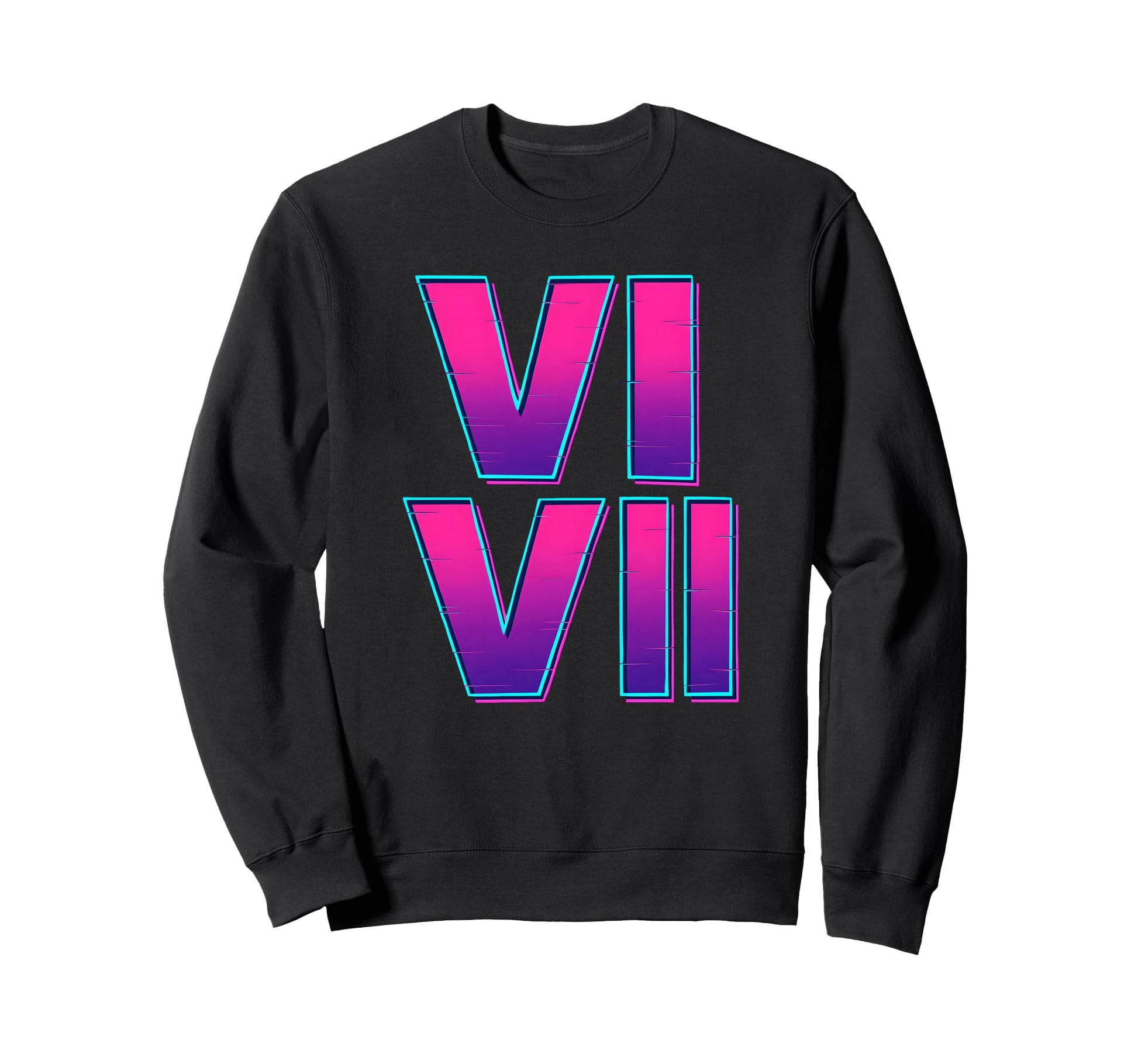 67 Roman Numerals Vi Vii Vaporwave Sweatshirt - Trendy Graphic Unisex - T-Shirt, Sweatshirt, Hoodie
