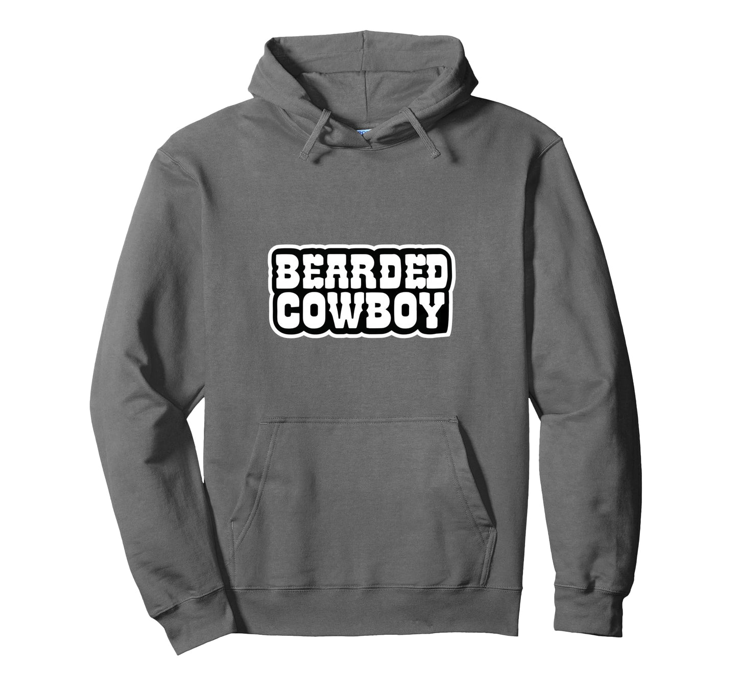 Bearded Cowboy Western Mustache Rider Hoodie - Casual Everyday Wear Unisex - T-Shirt, Sweatshirt, Hoodie