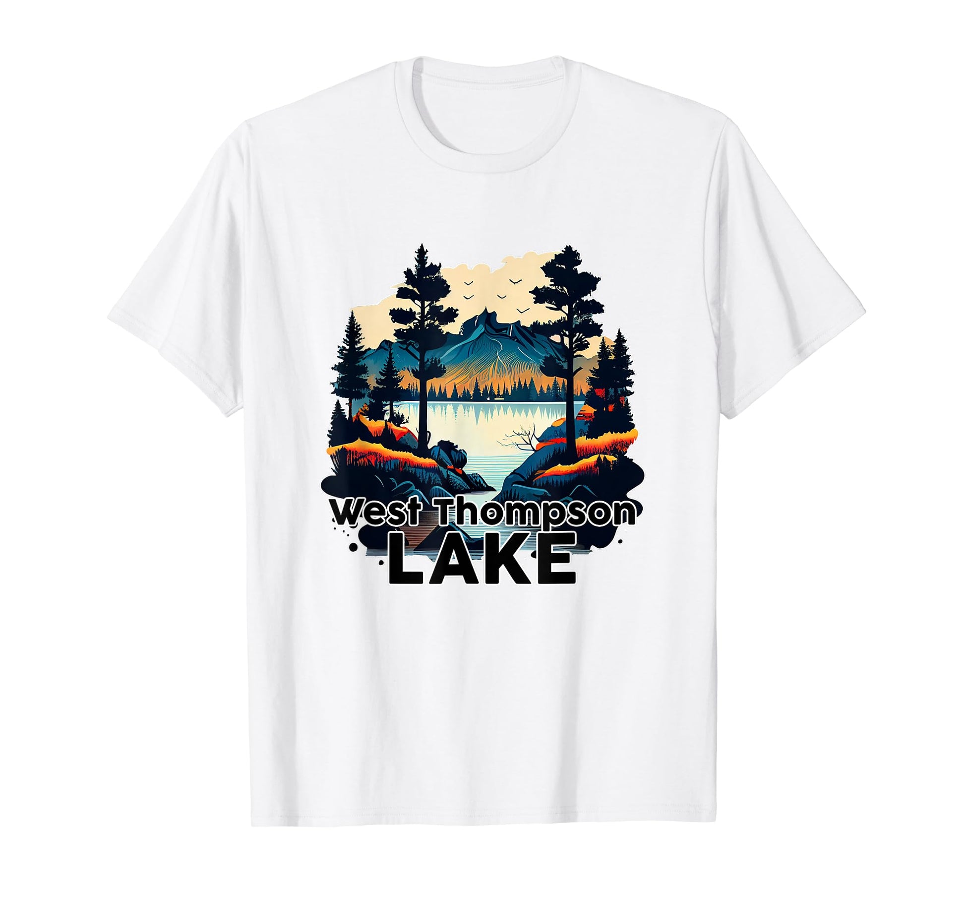 West Thompson Lake Lake West T-Shirt - Aesthetic Graphic for Adults - T-Shirt, Sweatshirt, Hoodie