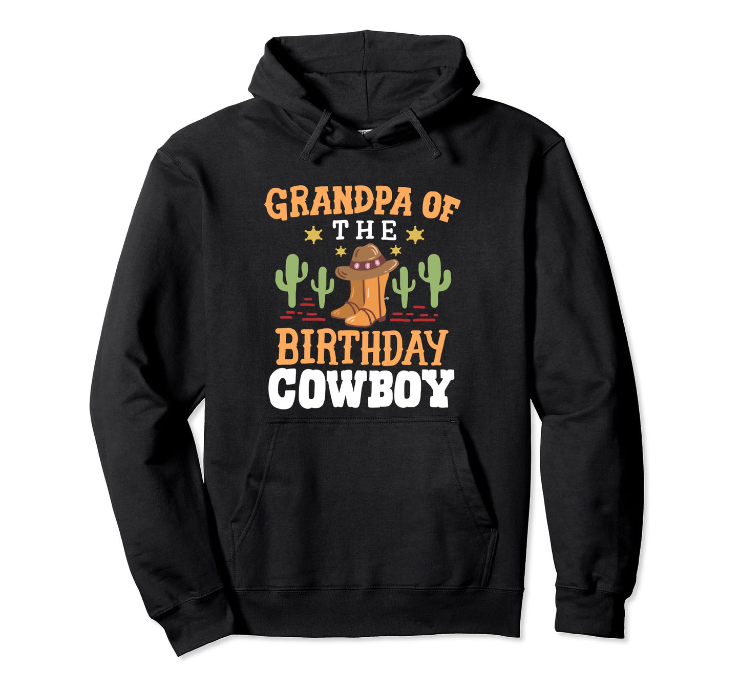 Grandpa Birthday Cowboy Western Rodeo Hoodie - Aesthetic Graphic Men Women - T-Shirt, Sweatshirt, Hoodie