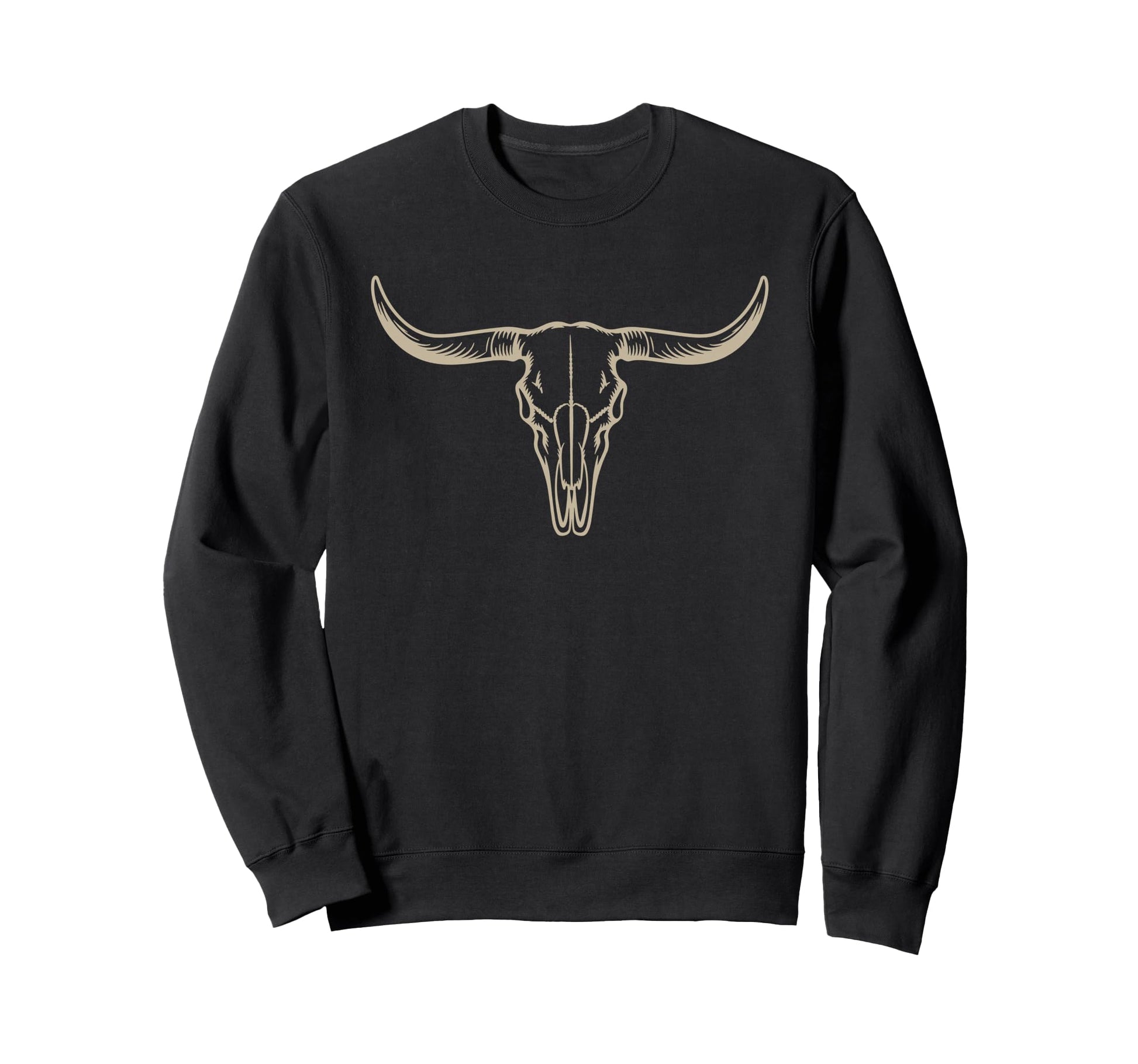 Cow Skull Cowgirl Cowboy Sweatshirt - Graphic Print for Adults - T-Shirt, Sweatshirt, Hoodie