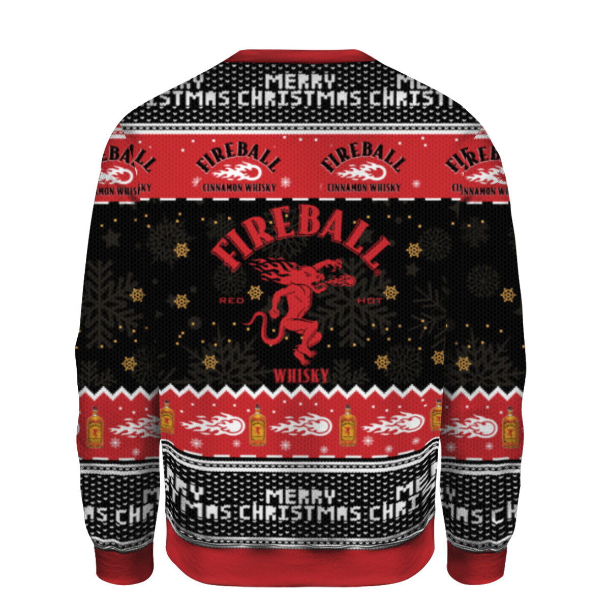 Fireball Whisky Merry 3D Christmas Sweater - Holiday Gift product image 2