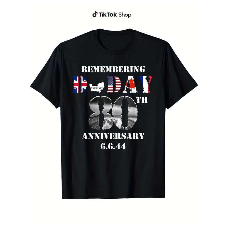 80th Anniversary D Day 1944 Memorial 100% Cotton - Adult & Kids T-Shirts, Sweatshirts & Hoodies apparel design preview 1