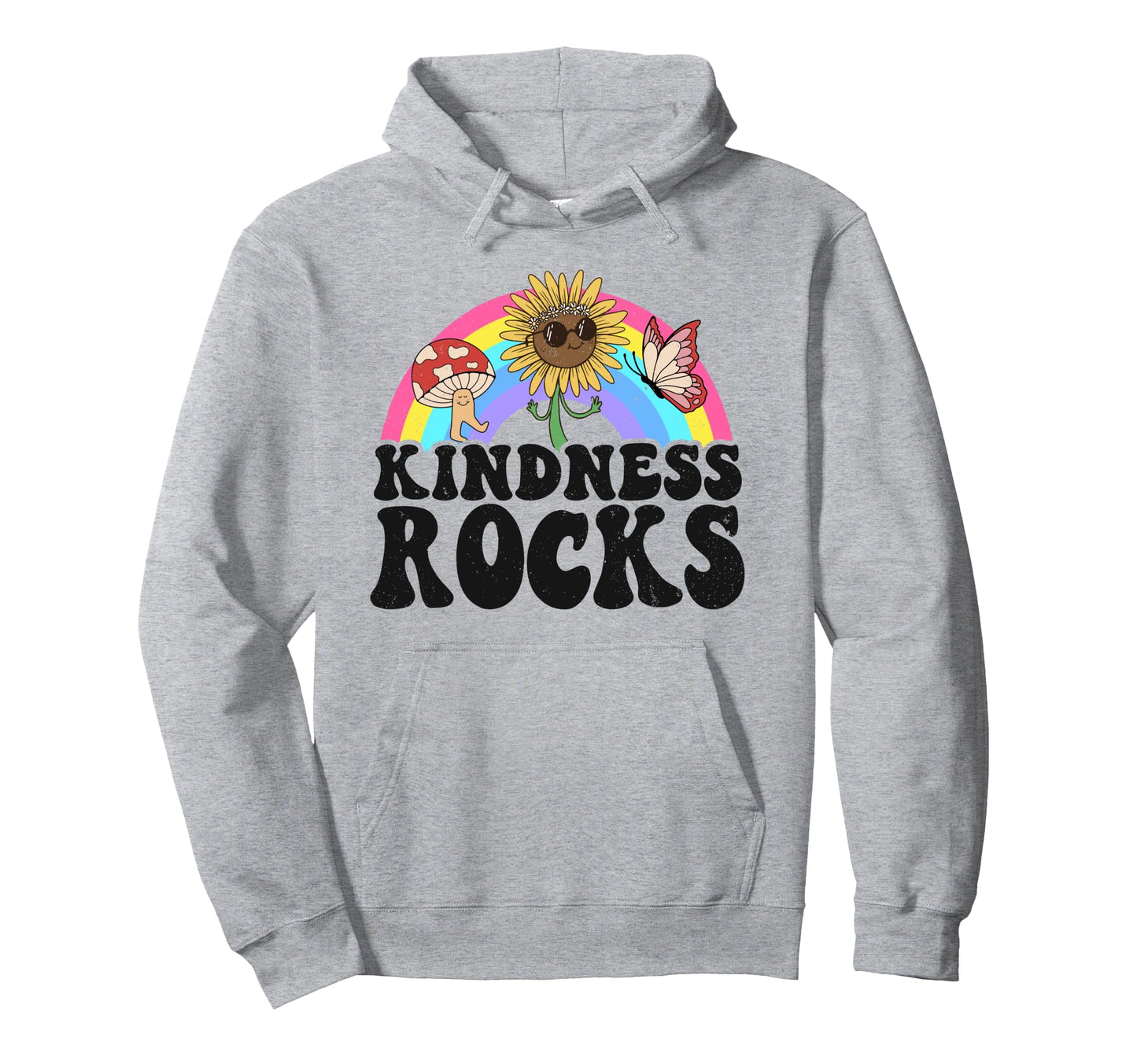 Hippie Teacher Anti Bullying Rainbow Hoodie - Unique Graphic Unisex - T-Shirt, Sweatshirt, Hoodie