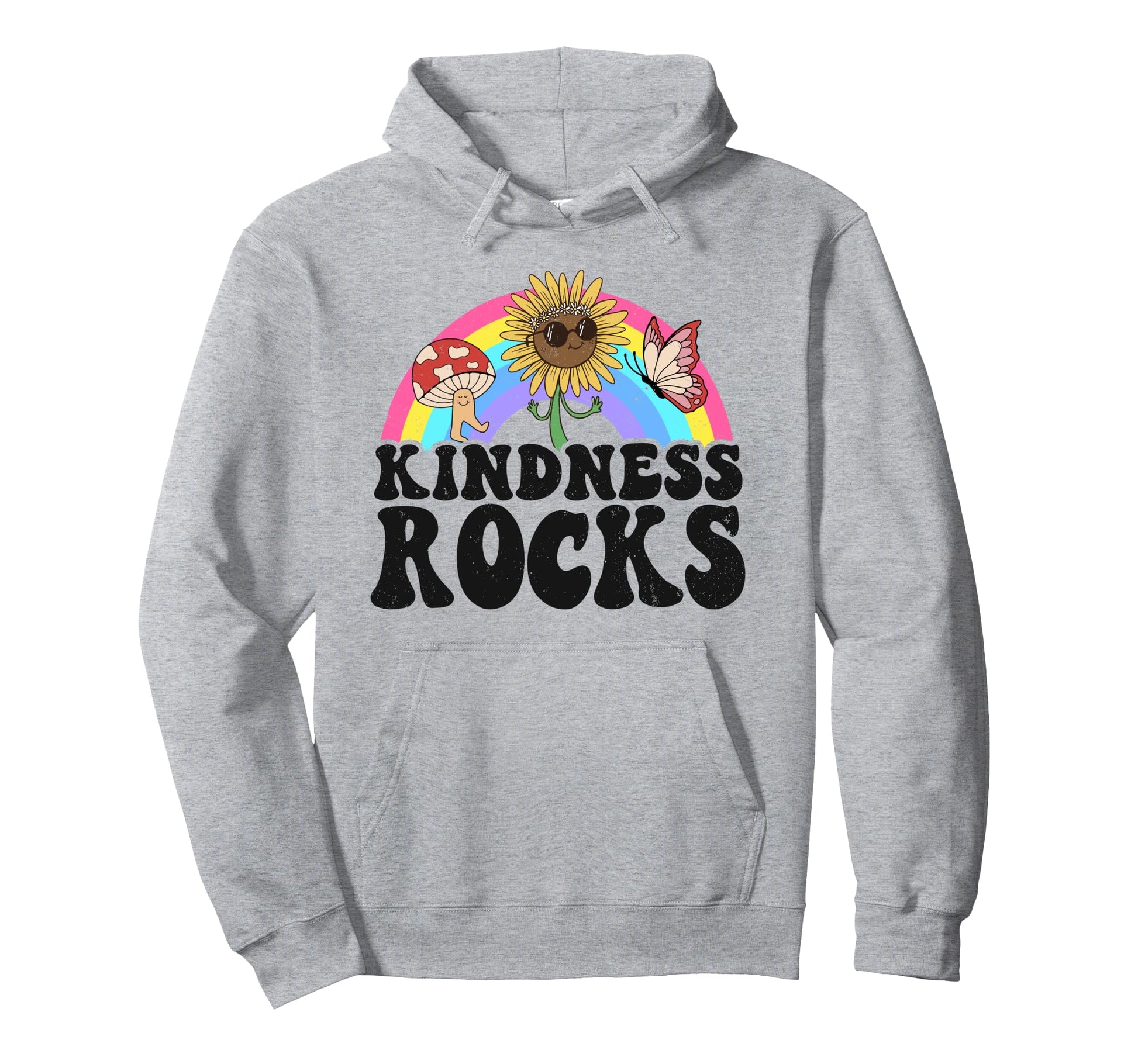 Hippie Teacher Anti Bullying Rainbow Hoodie - Unique Graphic Unisex - T-Shirt, Sweatshirt, Hoodie