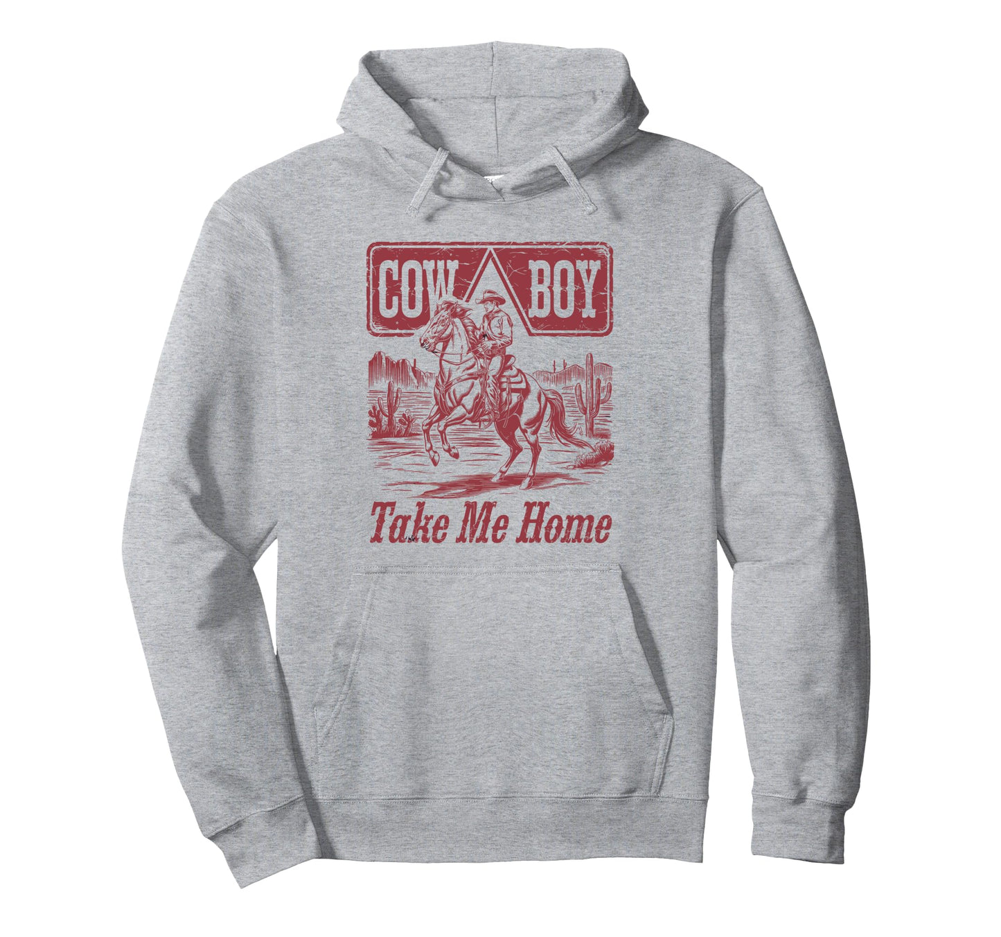 Cowboy Take Me Home Illustration Cowgirl Hoodie - Graphic Print Men Women - T-Shirt, Sweatshirt, Hoodie