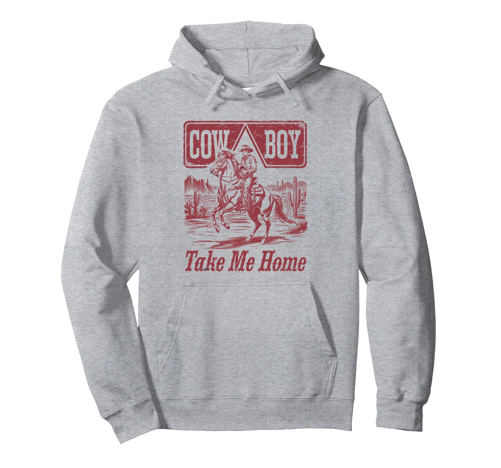 Cowboy Take Me Home Illustration Cowgirl Hoodie - Graphic Print Men Women - T-Shirt, Sweatshirt, Hoodie