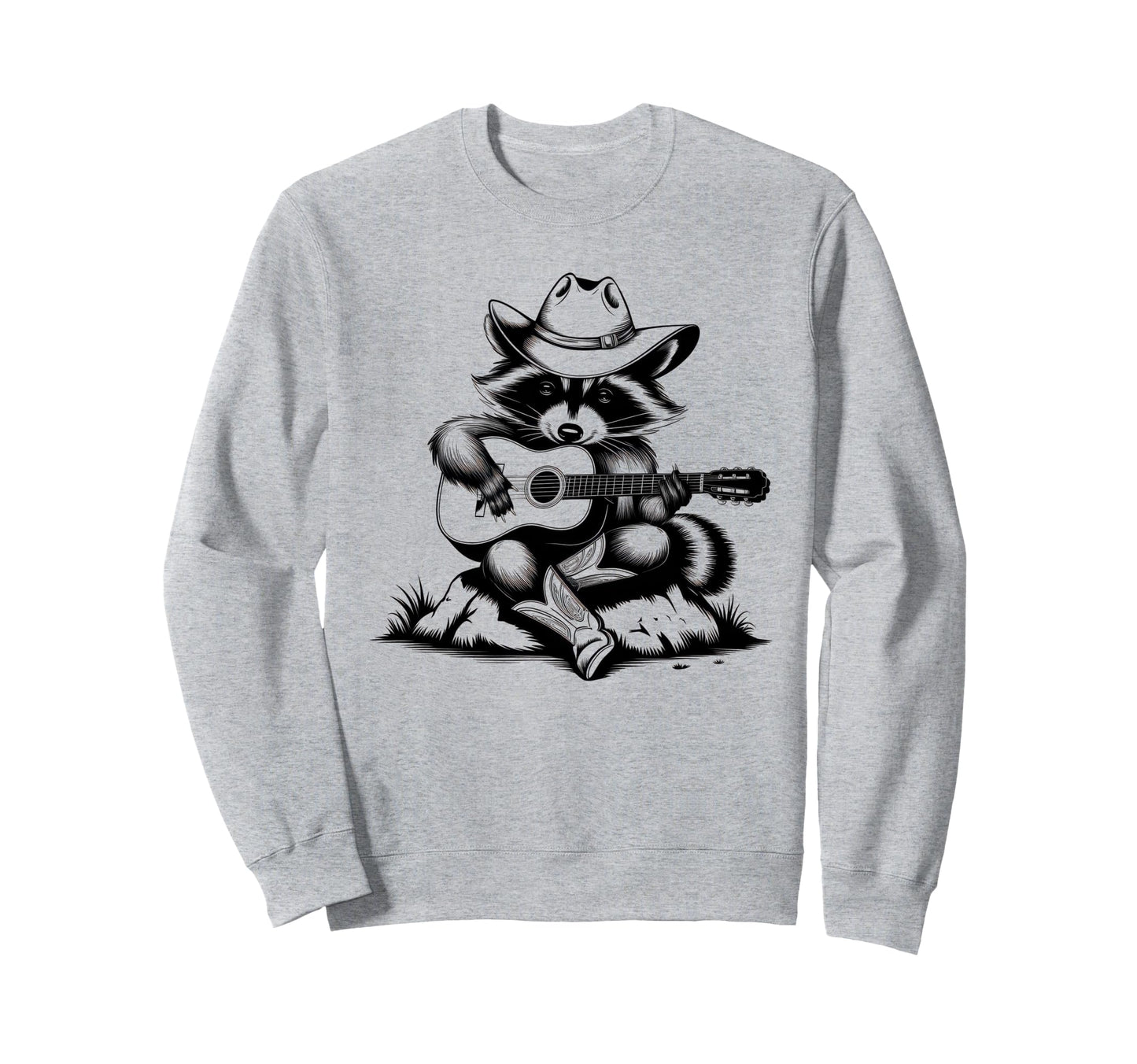 Raccoon 90S Country Music Western Sweatshirt - Unique Graphic Unisex - T-Shirt, Sweatshirt, Hoodie