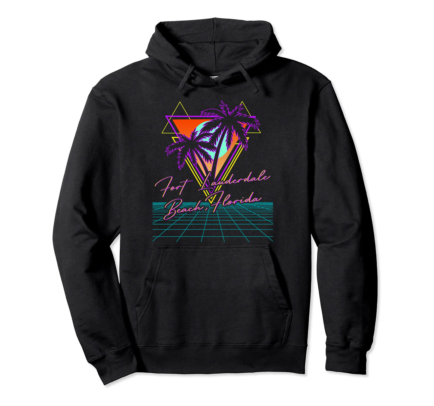 Fort Lauderdale Beach Florida 80S Hoodie - Casual Everyday Wear Unisex - T-Shirt, Sweatshirt, Hoodie