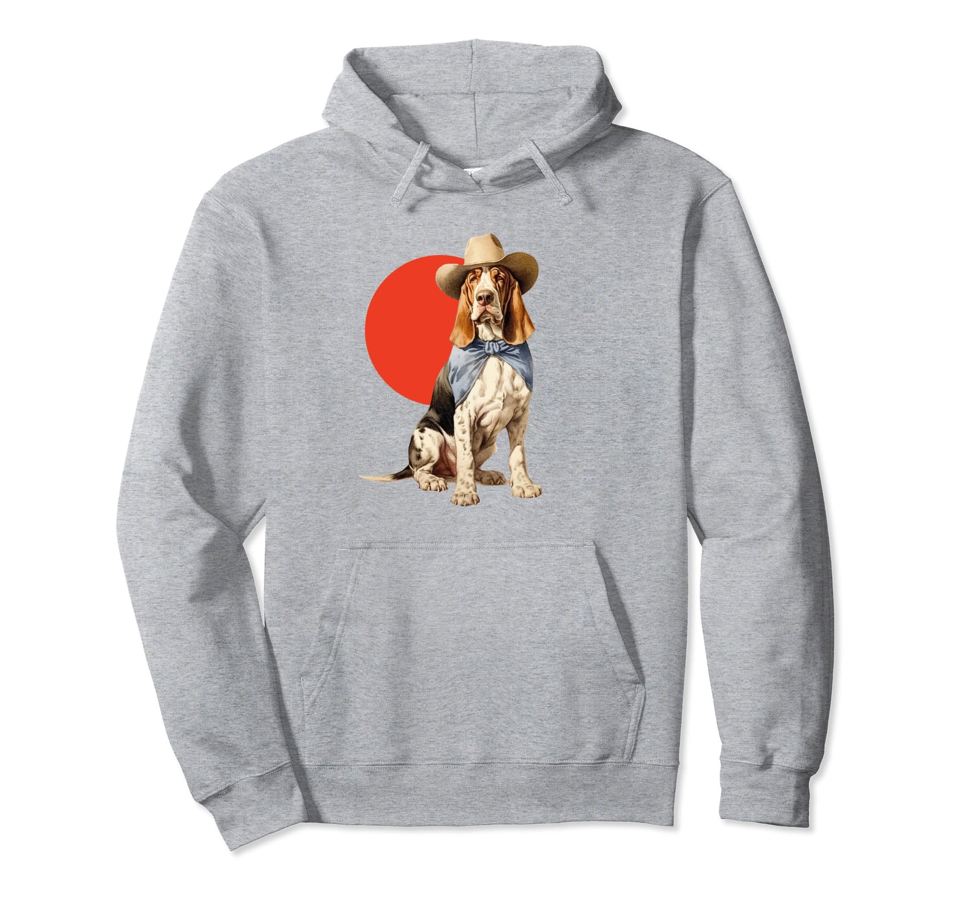 Basset Hound Cowboy Western Country Music Hoodie - Graphic Print Men Women - T-Shirt, Sweatshirt, Hoodie