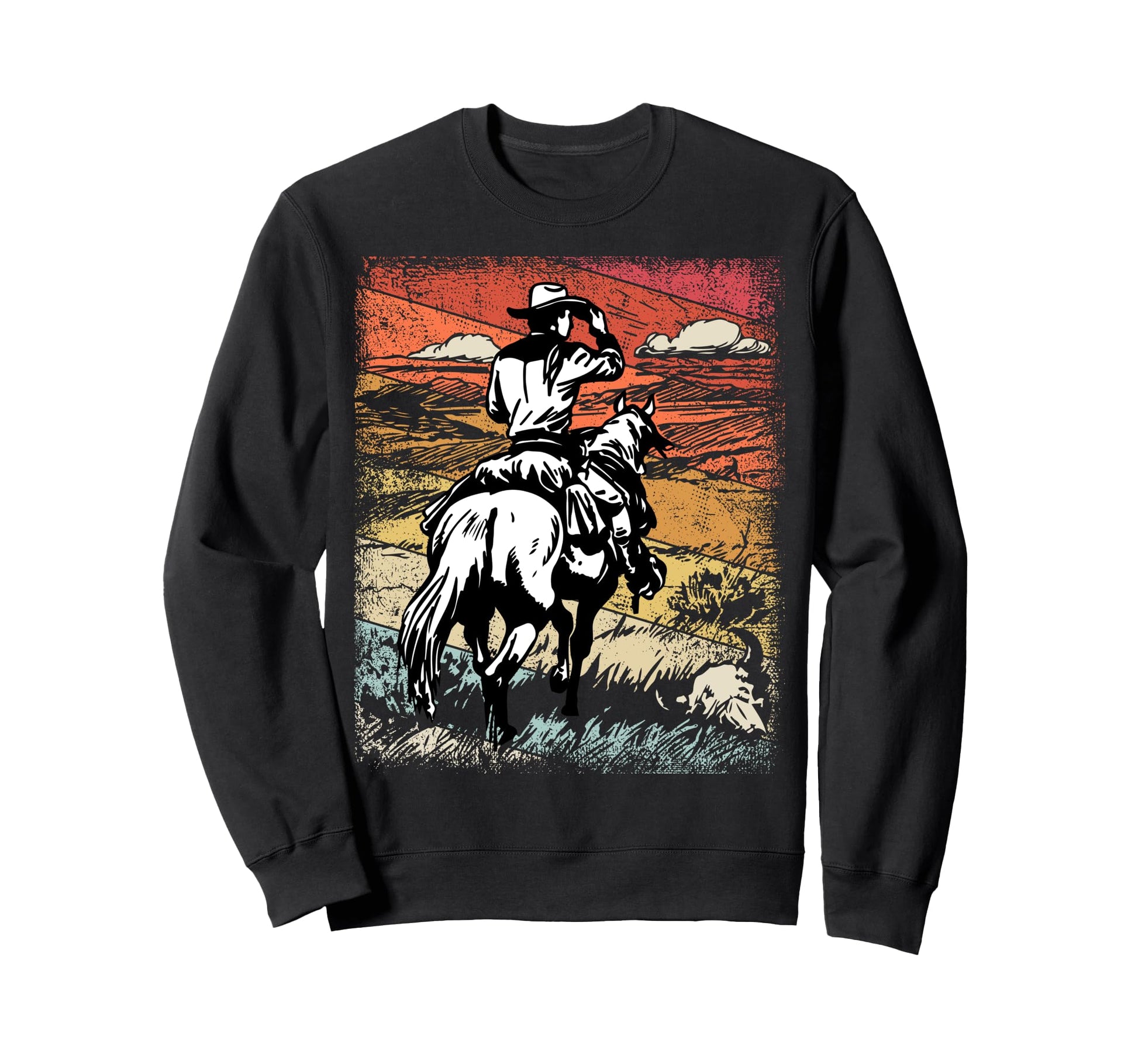 Cowboy Shirts Mens Western Sweatshirt - Casual Everyday Wear for Adults - T-Shirt, Sweatshirt, Hoodie