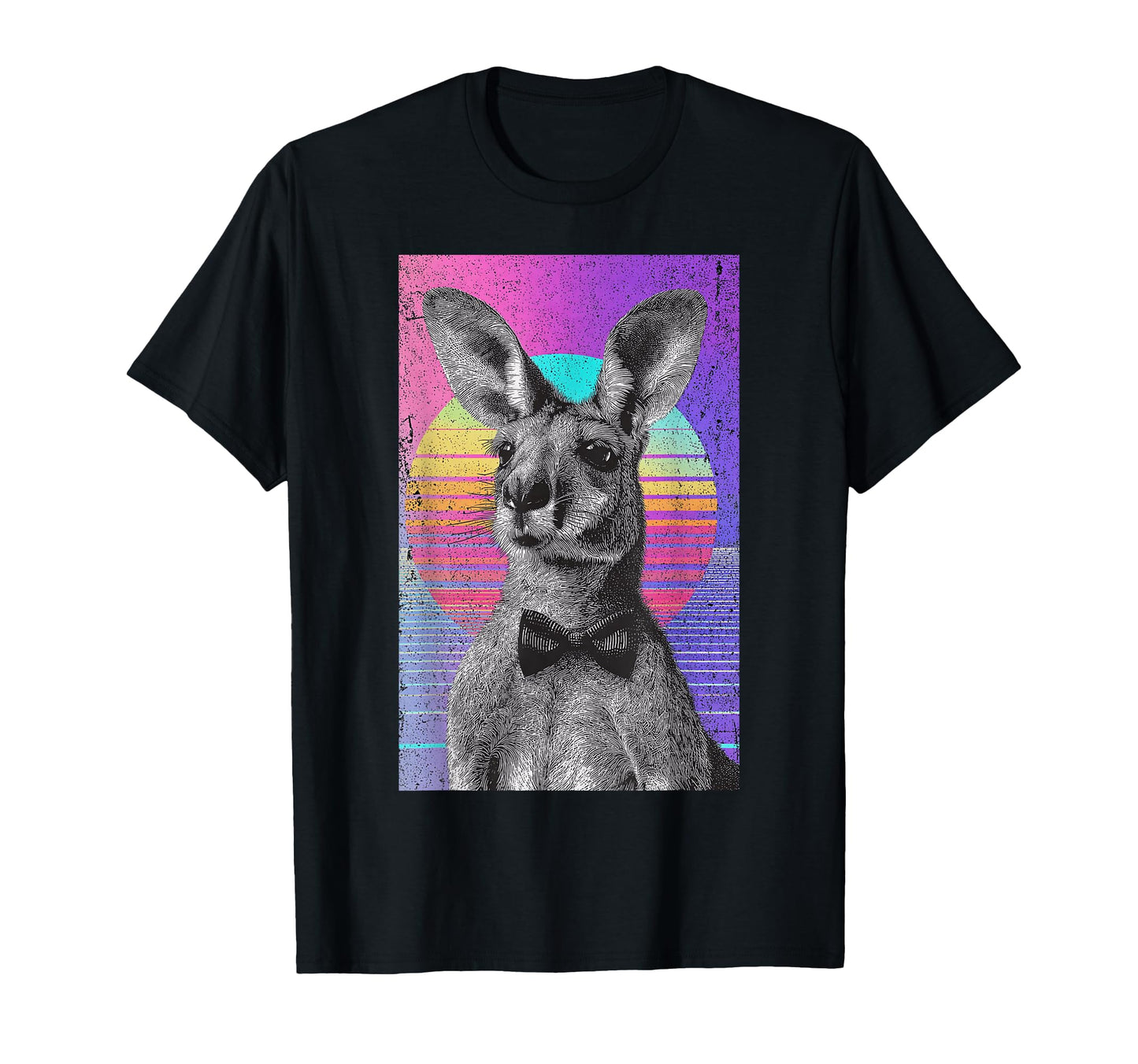 Funny Kangaroo Bow Tie 80S T-Shirt - Casual Everyday Wear for Adults - T-Shirt, Sweatshirt, Hoodie