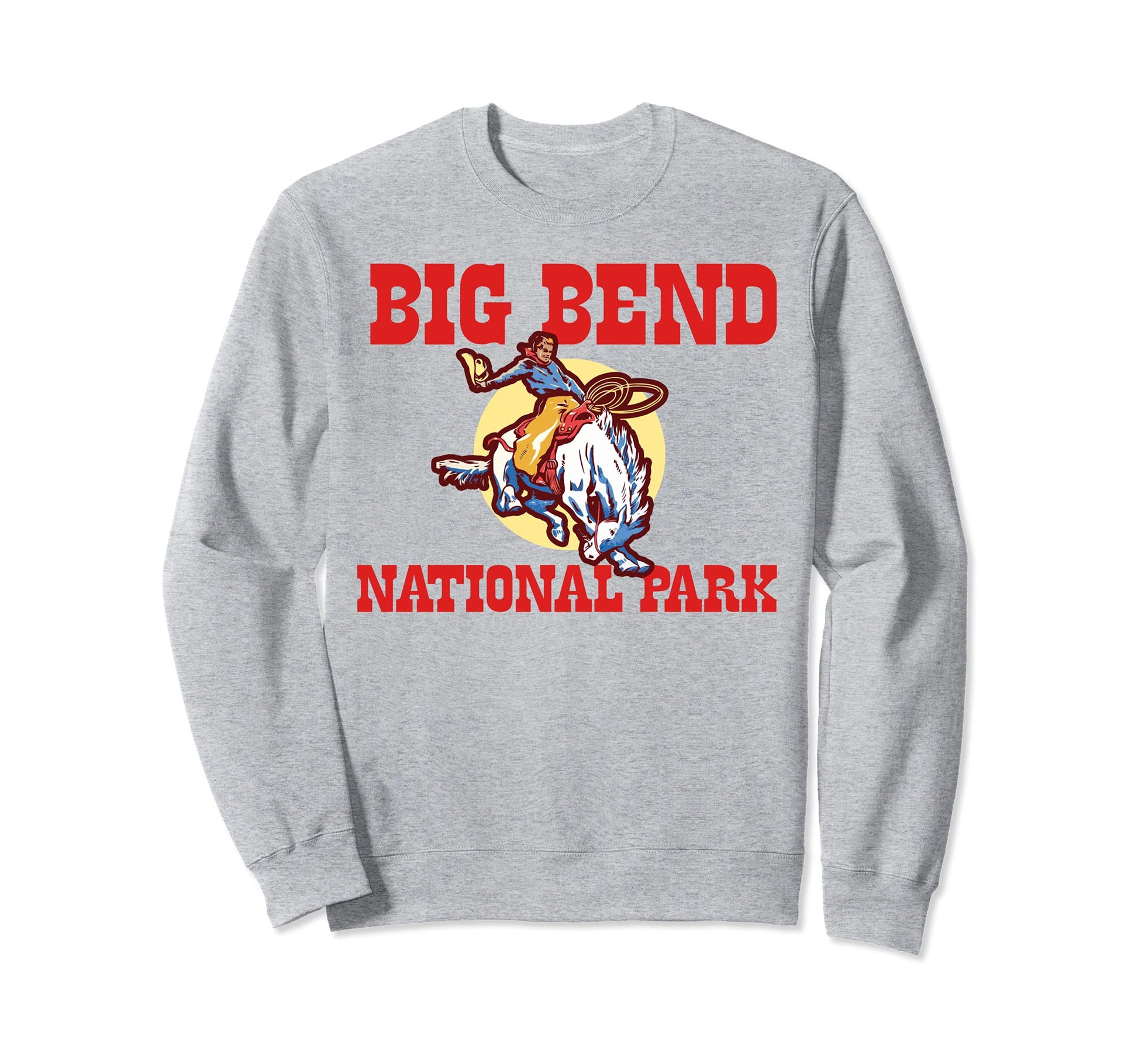 Bronco Rodeo Rider Big Bend National Sweatshirt - Minimalist Print Unisex - T-Shirt, Sweatshirt, Hoodie
