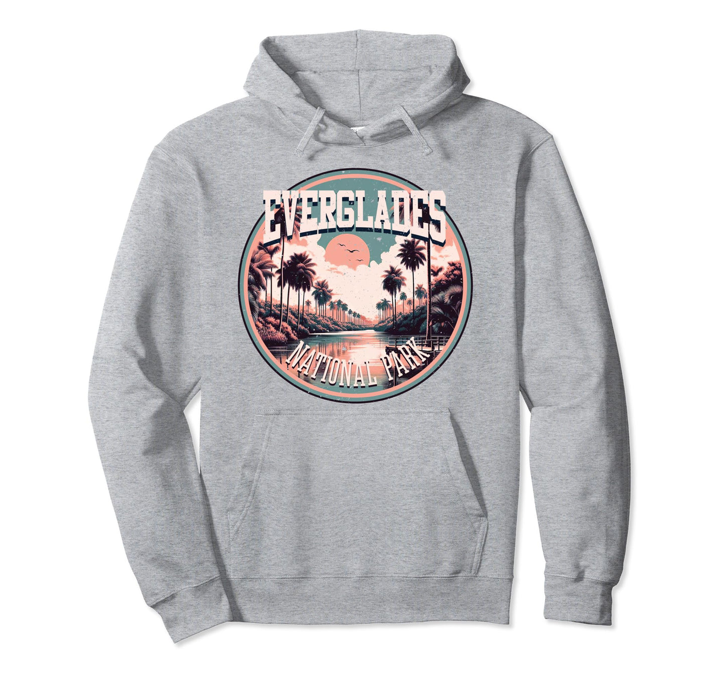 Everglades National Park Round Hoodie - Trendy Graphic Unisex - T-Shirt, Sweatshirt, Hoodie
