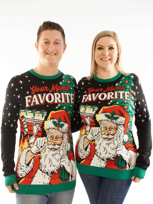 Your Mom's Favorite | For Men & Women | Unisex Sizing Ugly Christmas Sweater - Holiday Gift product image