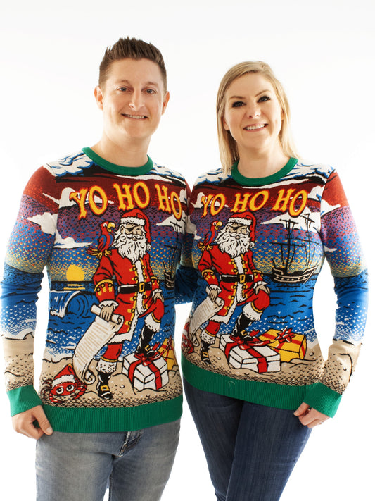 Yo Ho Ho Pirate Santa | For Men & Women | Unisex Sizing Ugly Christmas Sweater - Holiday Gift product image