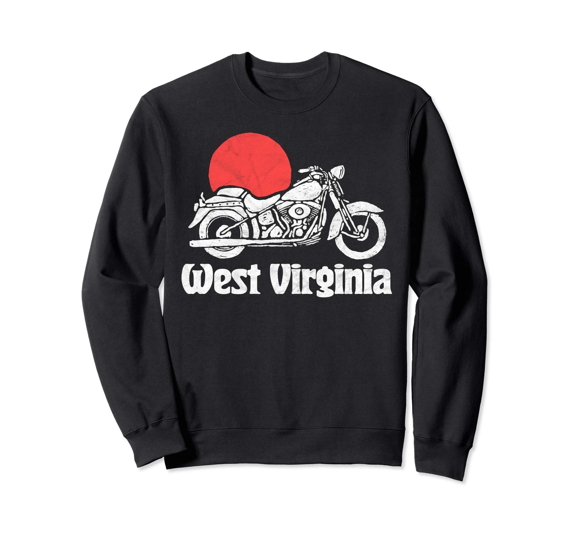 West Virginia Motorcycle Sun Sweatshirt - Streetwear Style Men Women - T-Shirt, Sweatshirt, Hoodie