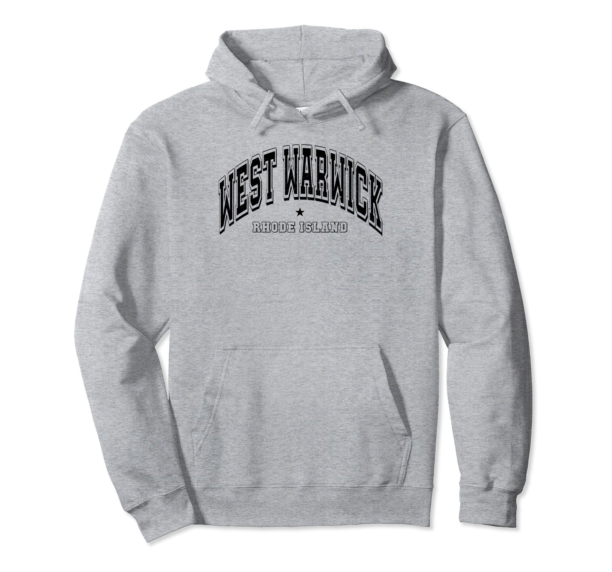 Throwback Athletic West Warwick Rhode Hoodie - Aesthetic Graphic Men Women - T-Shirt, Sweatshirt, Hoodie