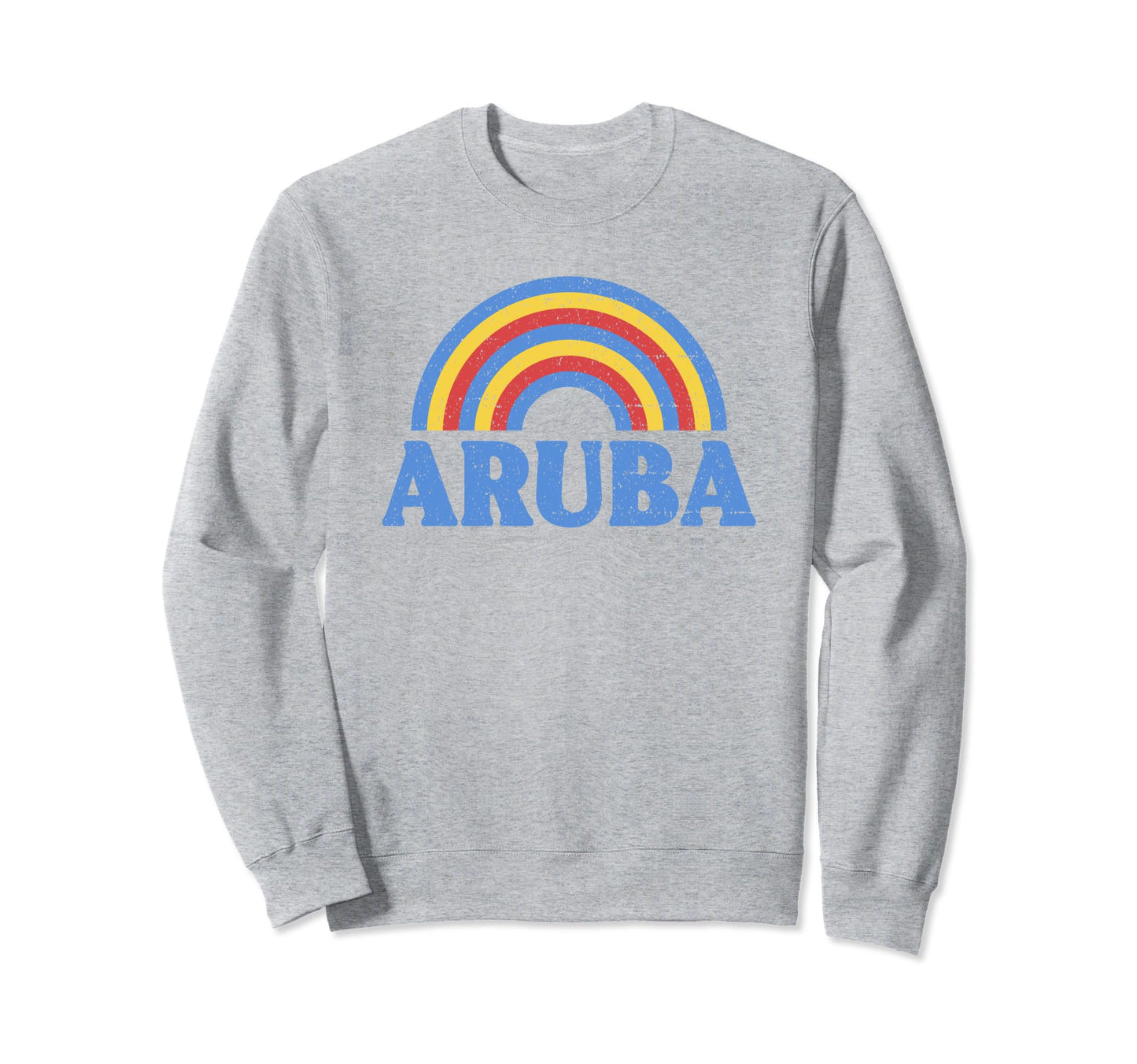 Aruba Flag Rainbow Aruban Pride Sweatshirt - Minimalist Print Men Women - T-Shirt, Sweatshirt, Hoodie