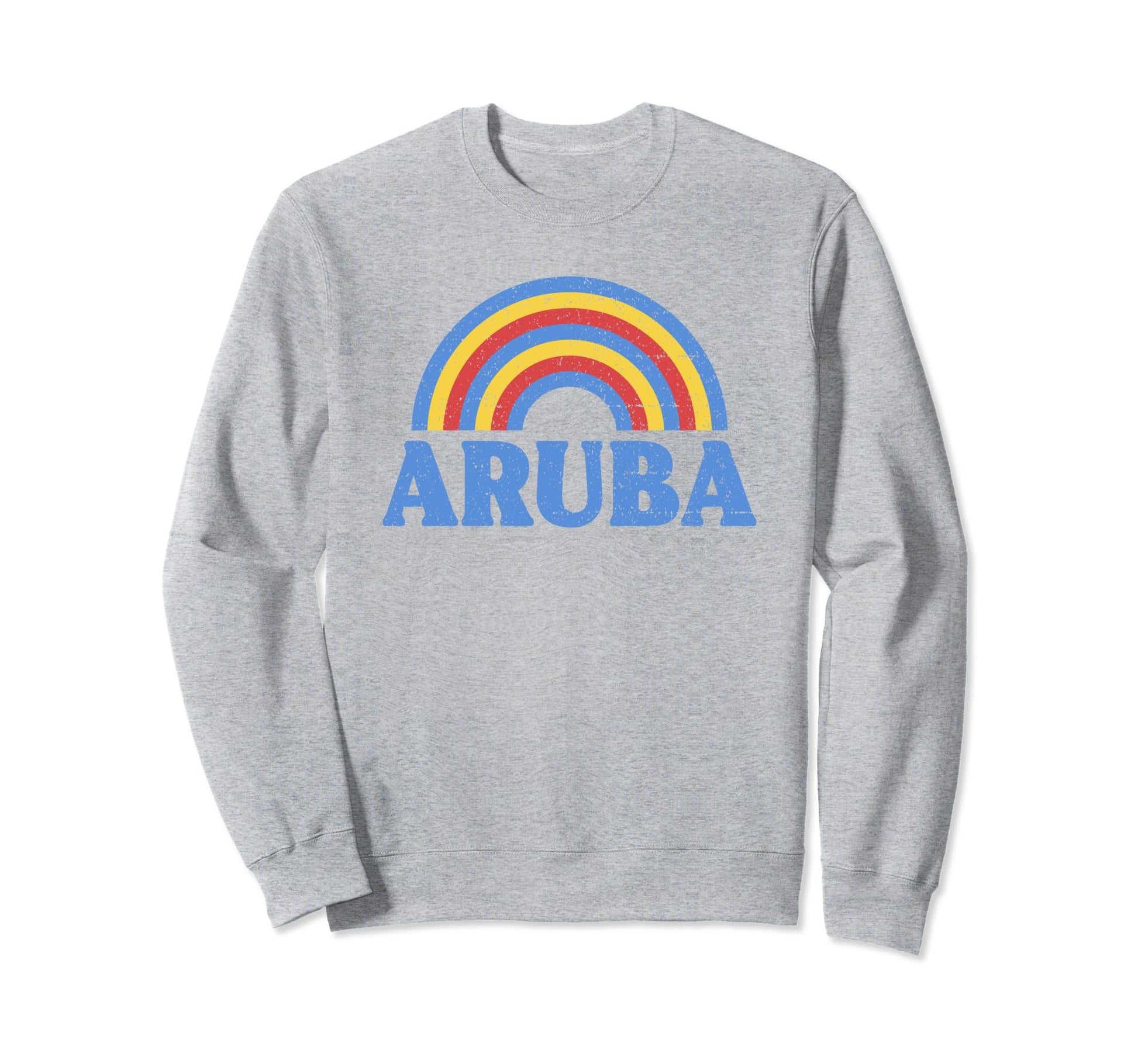 Aruba Flag Rainbow Aruban Pride Sweatshirt - Minimalist Print Men Women - T-Shirt, Sweatshirt, Hoodie