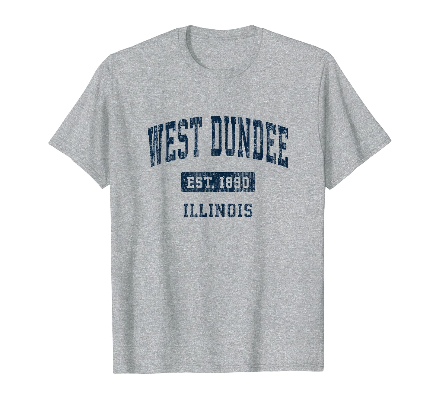 West Dundee Illinois Il Athletic T-Shirt - Fun Novelty Design for Adults - T-Shirt, Sweatshirt, Hoodie
