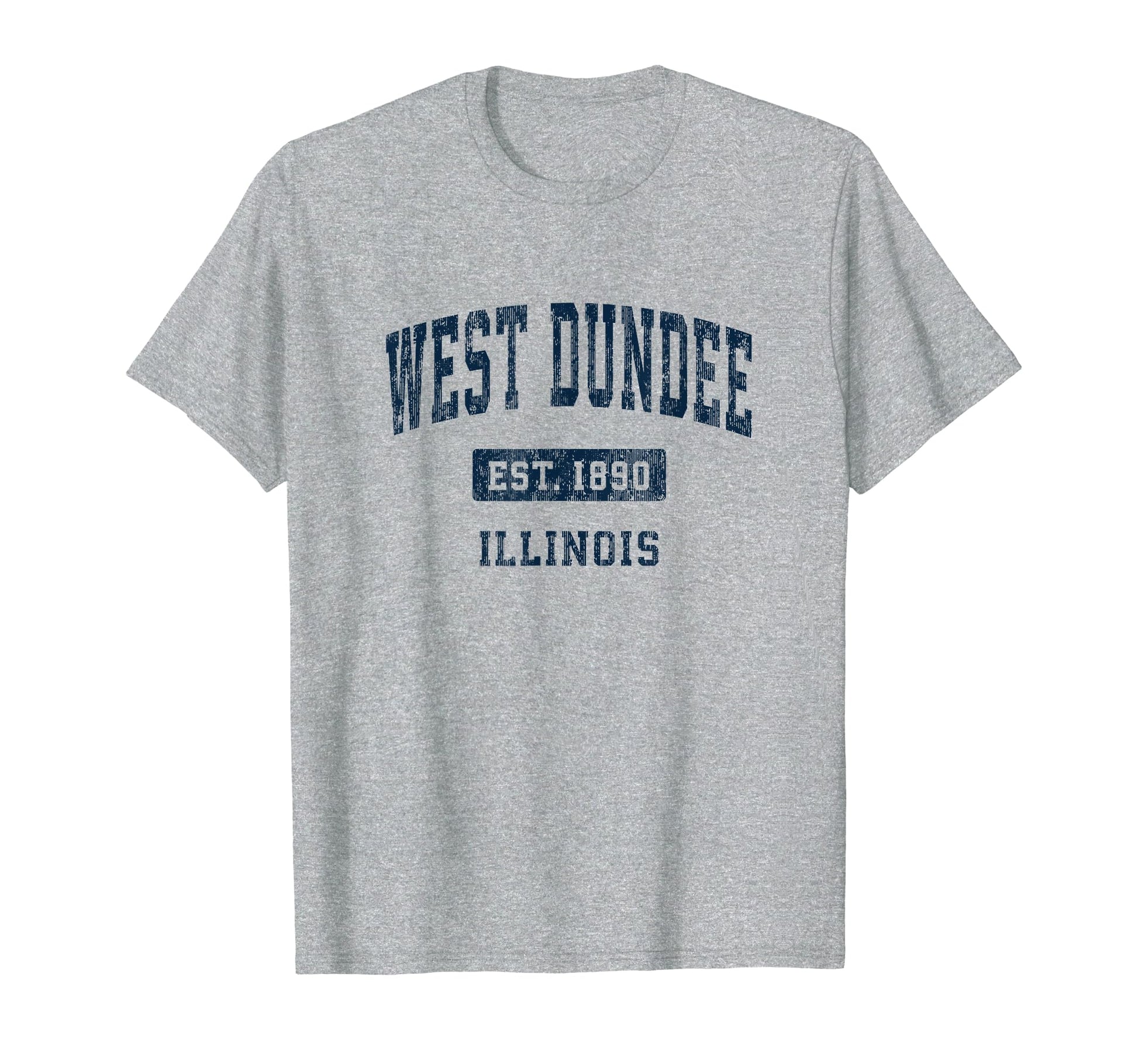 West Dundee Illinois Il Athletic T-Shirt - Fun Novelty Design for Adults - T-Shirt, Sweatshirt, Hoodie
