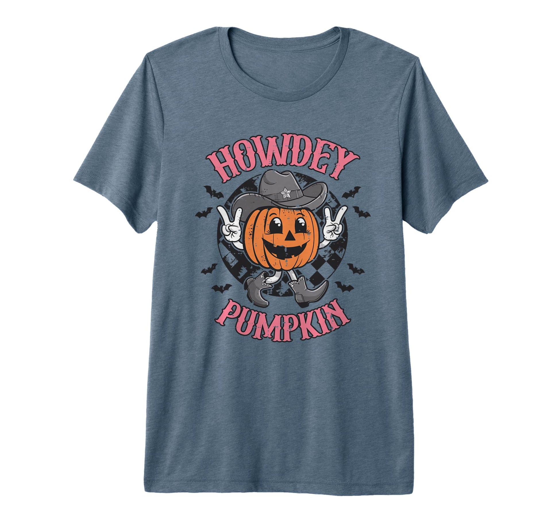 Howdy Pumpkin Autumn Western Halloween T-Shirt - Custom Art Print Unisex - T-Shirt, Sweatshirt, Hoodie