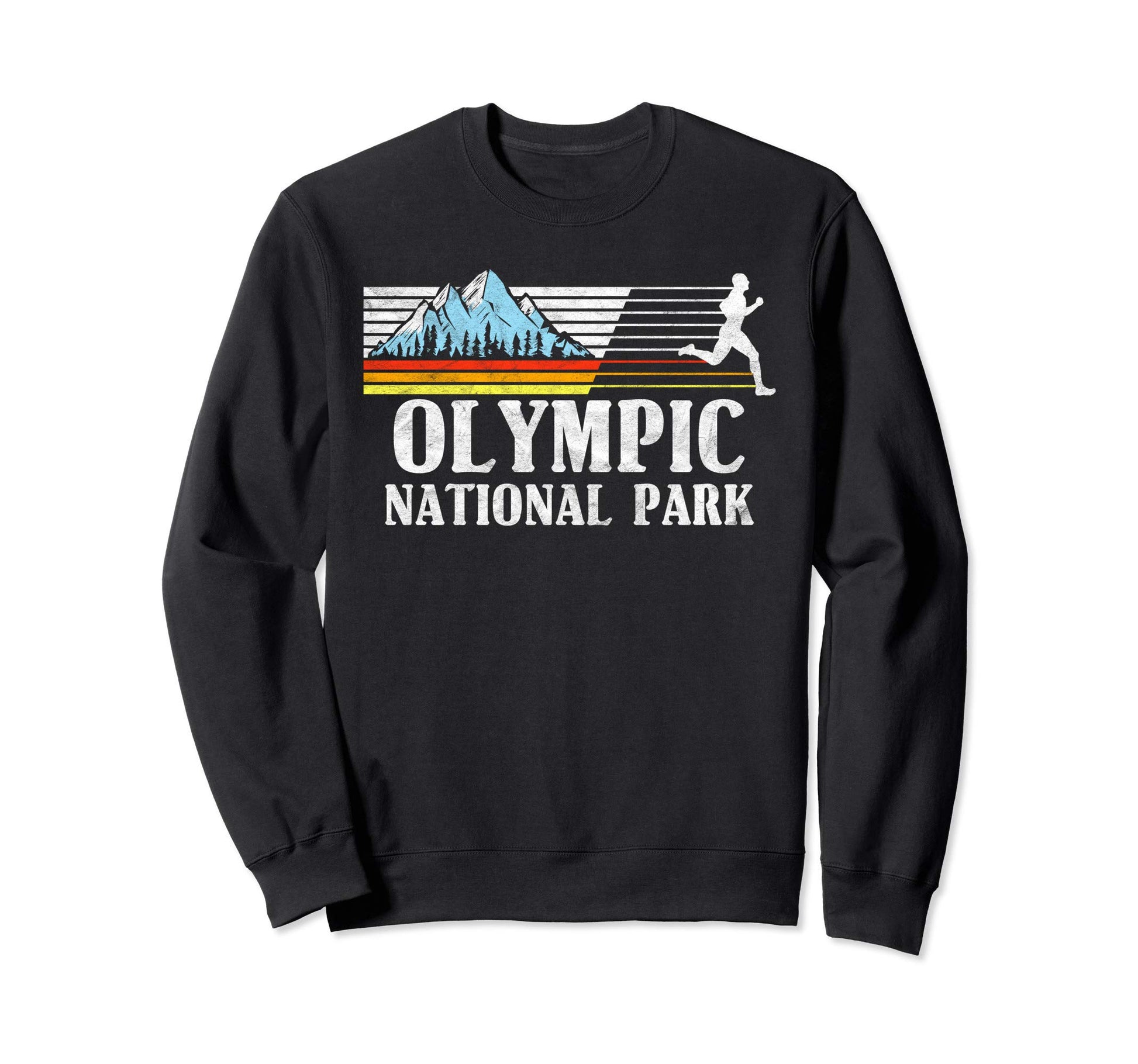 Olympic National Park Trail Running Sweatshirt - Custom Art Print Men Women - T-Shirt, Sweatshirt, Hoodie