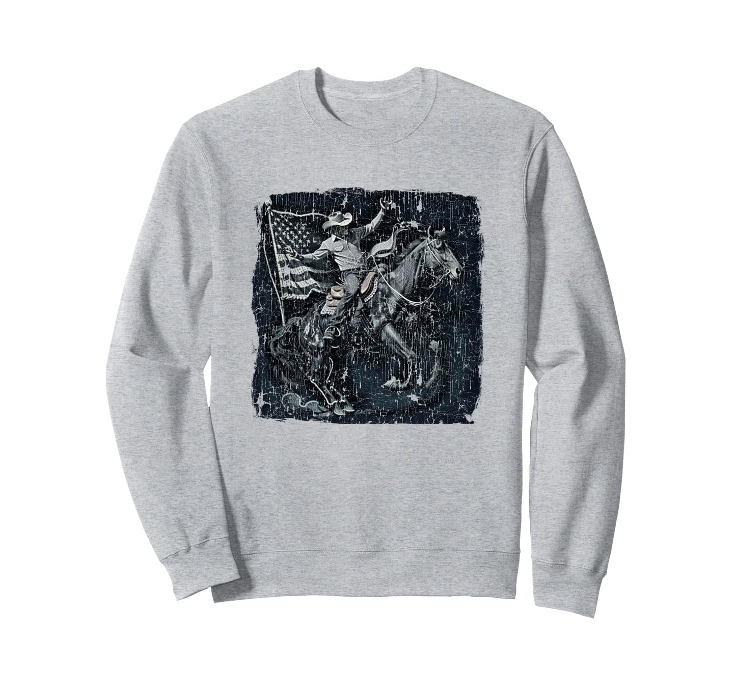 Rodeo Cowboy Western Artwork Sweatshirt - Streetwear Style Men Women - T-Shirt, Sweatshirt, Hoodie