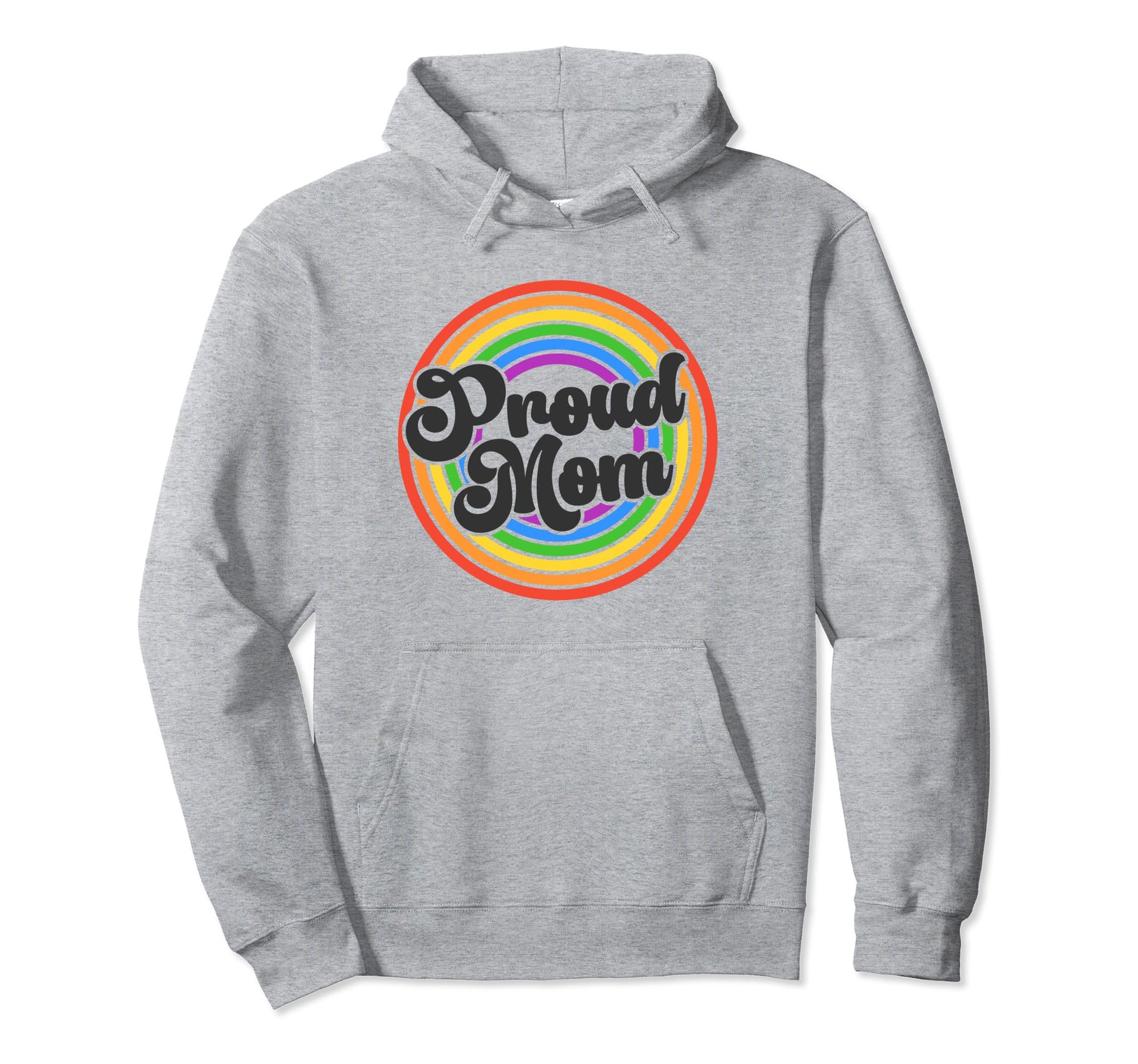 Proud Mom Groovy Lgbtq Gay Pride Hoodie - Casual Everyday Wear Unisex - T-Shirt, Sweatshirt, Hoodie