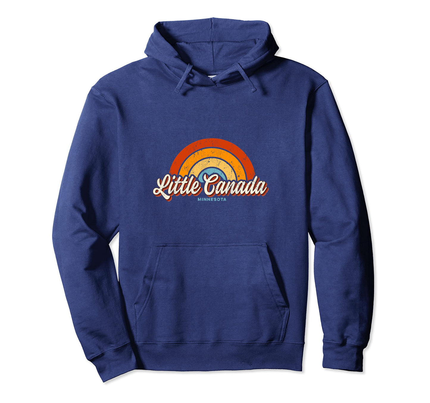 Little Canada Minnesota Mn Rainbow 70S Hoodie - Minimalist Print Men Women - T-Shirt, Sweatshirt, Hoodie