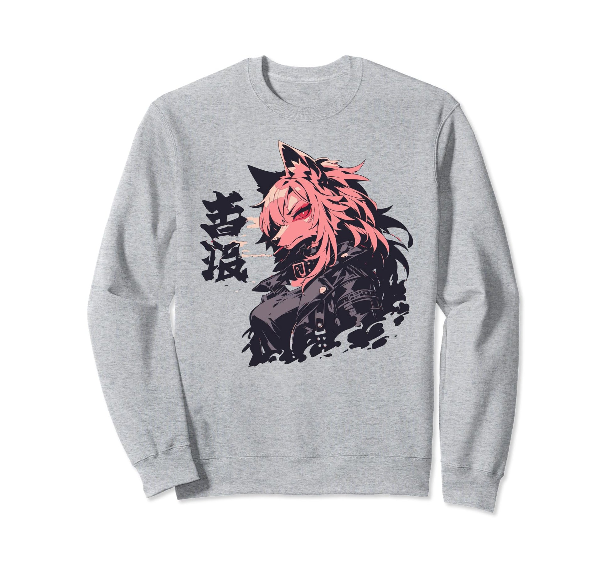 Goth Grunge Demon Anime Furry Wolf Sweatshirt - Novelty Apparel Unisex - T-Shirt, Sweatshirt, Hoodie