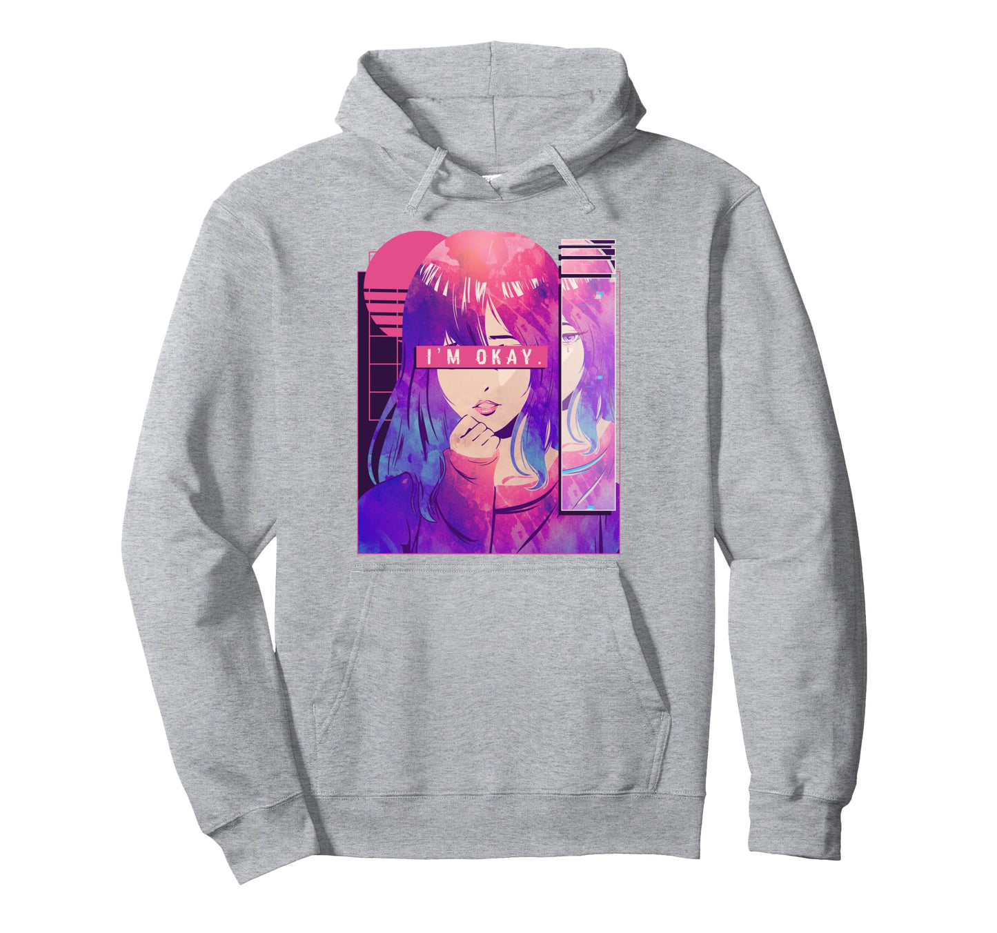 Otaku Anime Vaporwave Aesthetic Sad Hoodie - Streetwear Style Men Women - T-Shirt, Sweatshirt, Hoodie