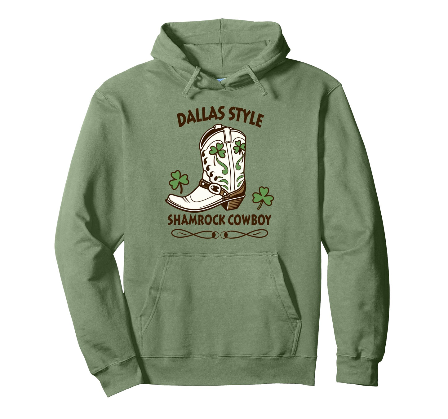 St Paddys Day Dallas Cowboy Shamrock Hoodie - Streetwear Style for Adults - T-Shirt, Sweatshirt, Hoodie