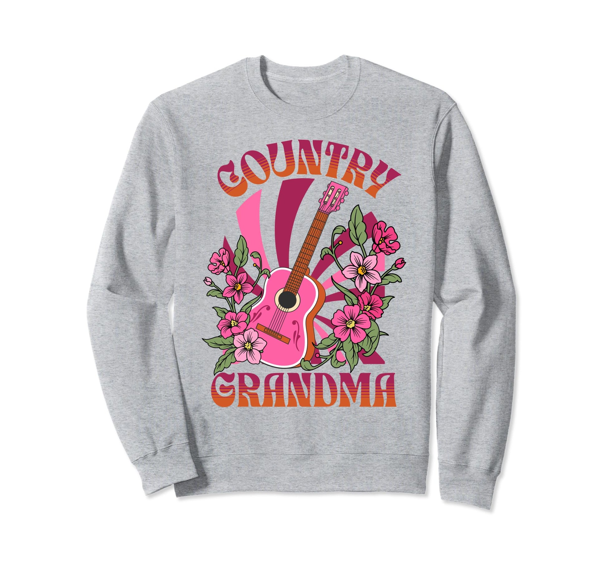 Groovy Western Cowgirl Rodeo Guitar Sweatshirt - Trendy Graphic Men Women - T-Shirt, Sweatshirt, Hoodie