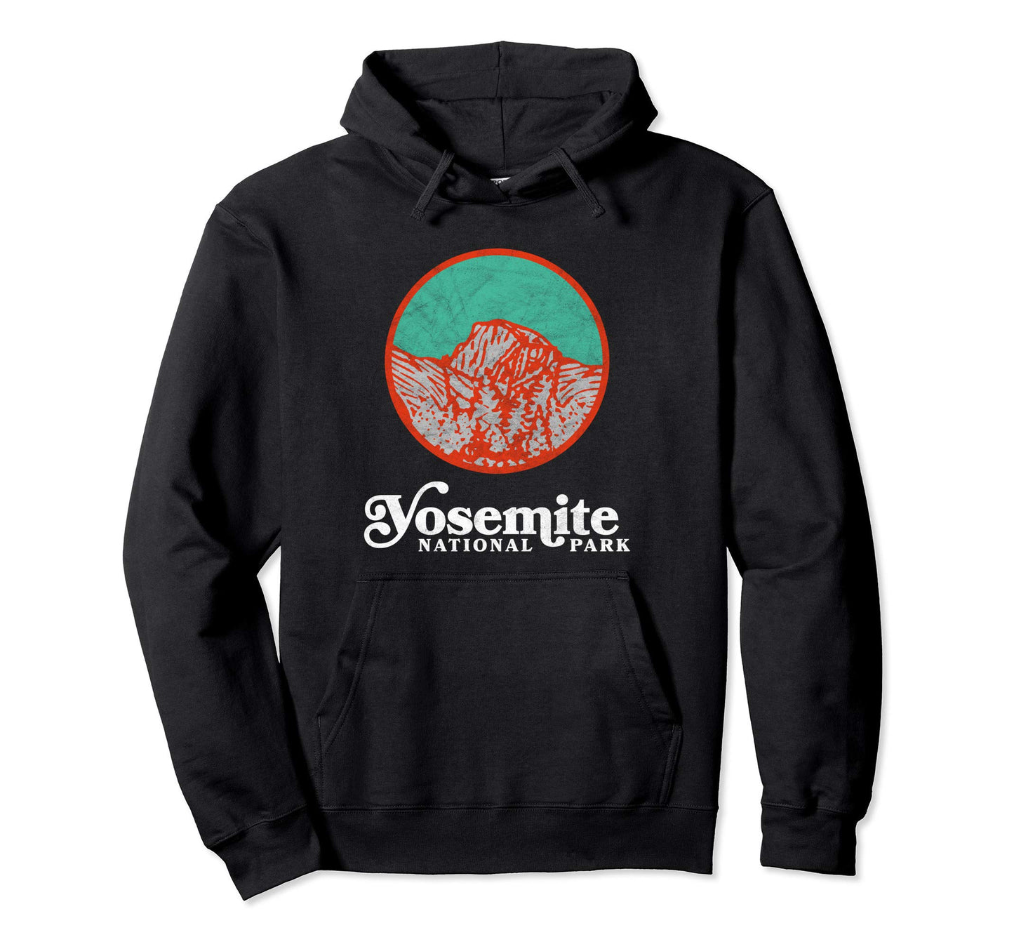 80S Badge Yosemite National Park Half Dome Hoodie - Unique Graphic Unisex - T-Shirt, Sweatshirt, Hoodie