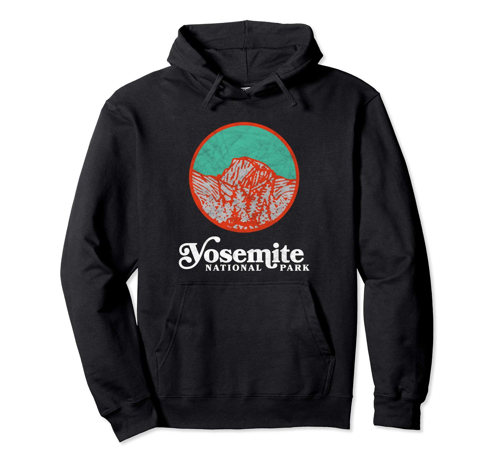 80S Badge Yosemite National Park Half Dome Hoodie - Unique Graphic Unisex - T-Shirt, Sweatshirt, Hoodie
