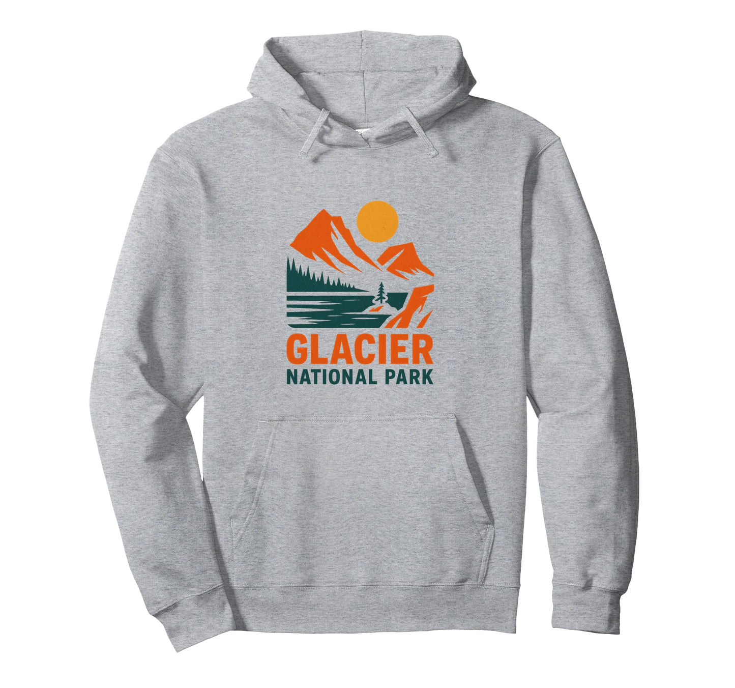 Glacier National Park Montana Hoodie - Trendy Graphic Men Women - T-Shirt, Sweatshirt, Hoodie