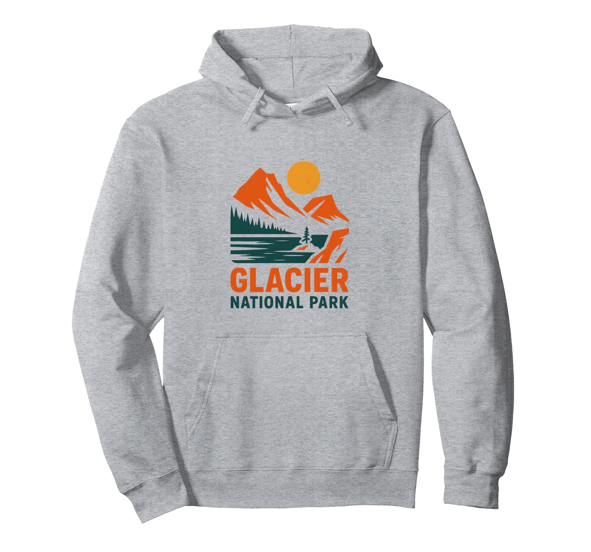 Glacier National Park Montana Hoodie - Trendy Graphic Men Women - T-Shirt, Sweatshirt, Hoodie