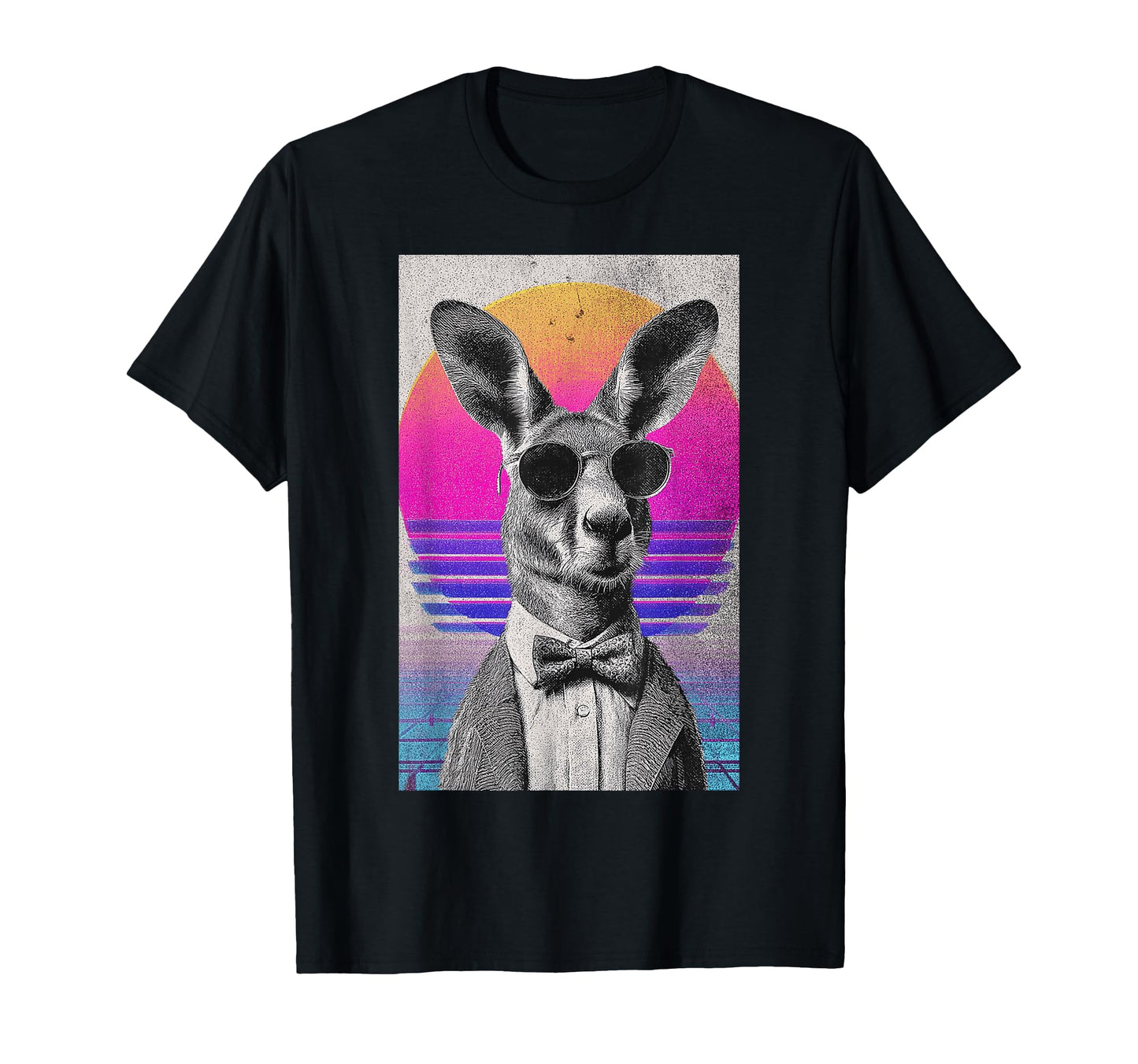 Funny Kangaroo Bow Tie 80S T-Shirt - Casual Everyday Wear Men Women - T-Shirt, Sweatshirt, Hoodie