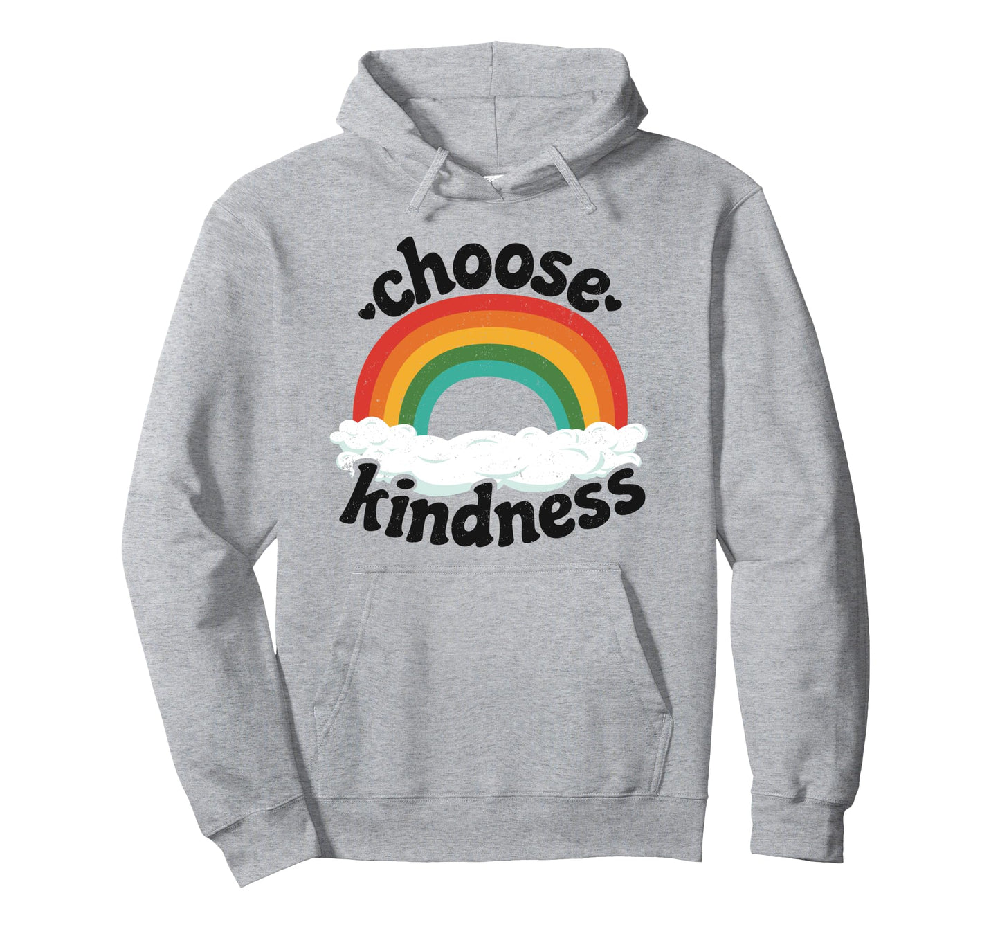 Positive Anti Bullying Rainbow Peace Hoodie - Custom Art Print Unisex - T-Shirt, Sweatshirt, Hoodie