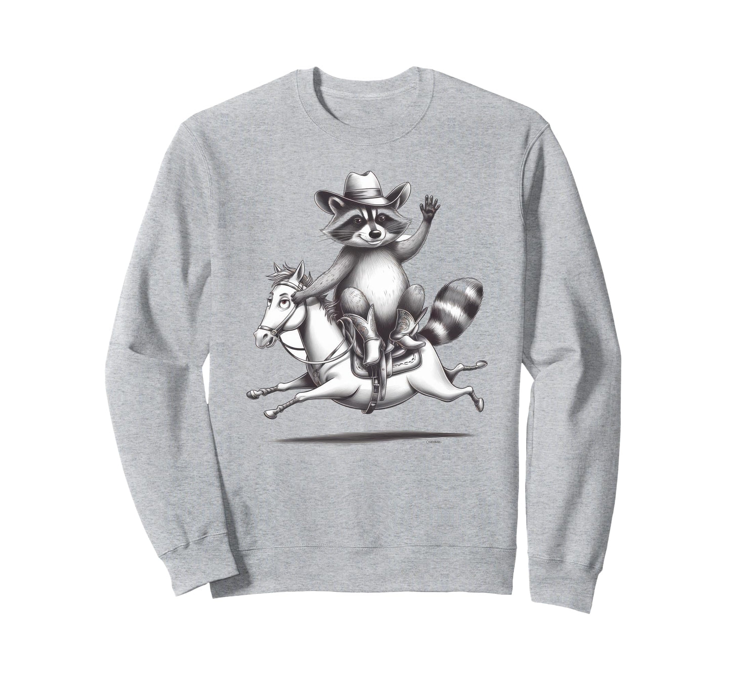 Raccoon 90S Country Music Western Sweatshirt - Novelty Apparel Unisex - T-Shirt, Sweatshirt, Hoodie