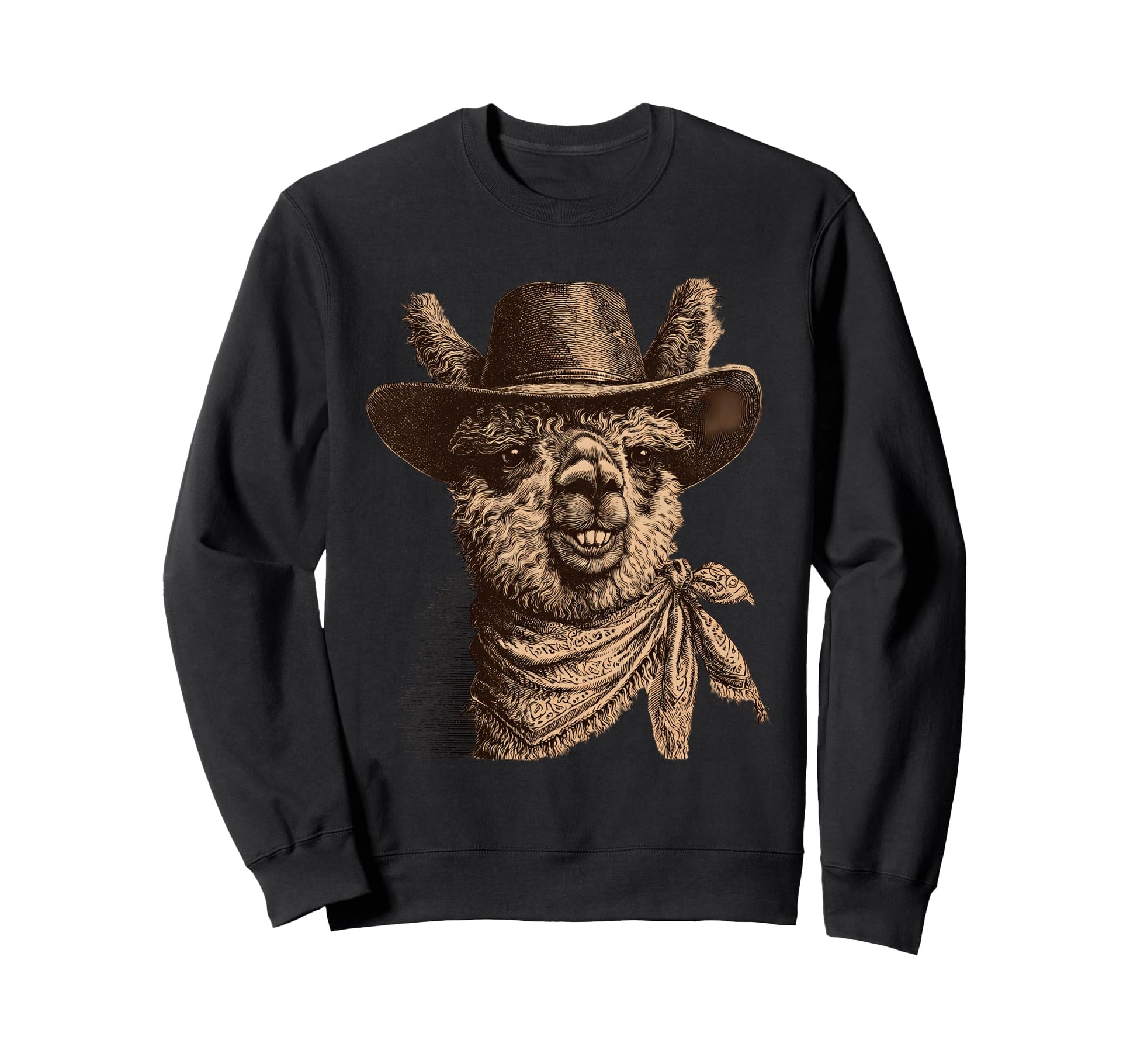 Country Cowboy Llama Rodeo Cowgirl Sweatshirt - Novelty Apparel Men Women - T-Shirt, Sweatshirt, Hoodie