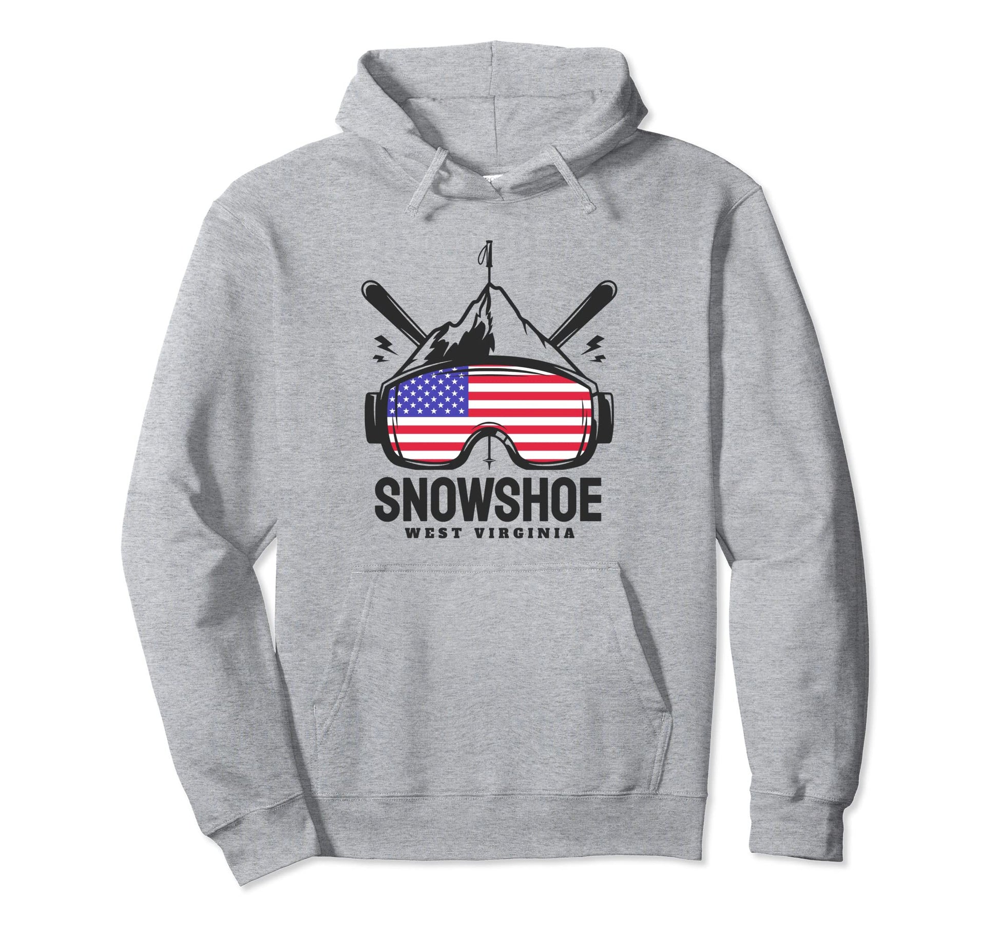 Snowshoe West Virginia Usa Ski Skiing Hoodie - Custom Art Print Unisex - T-Shirt, Sweatshirt, Hoodie